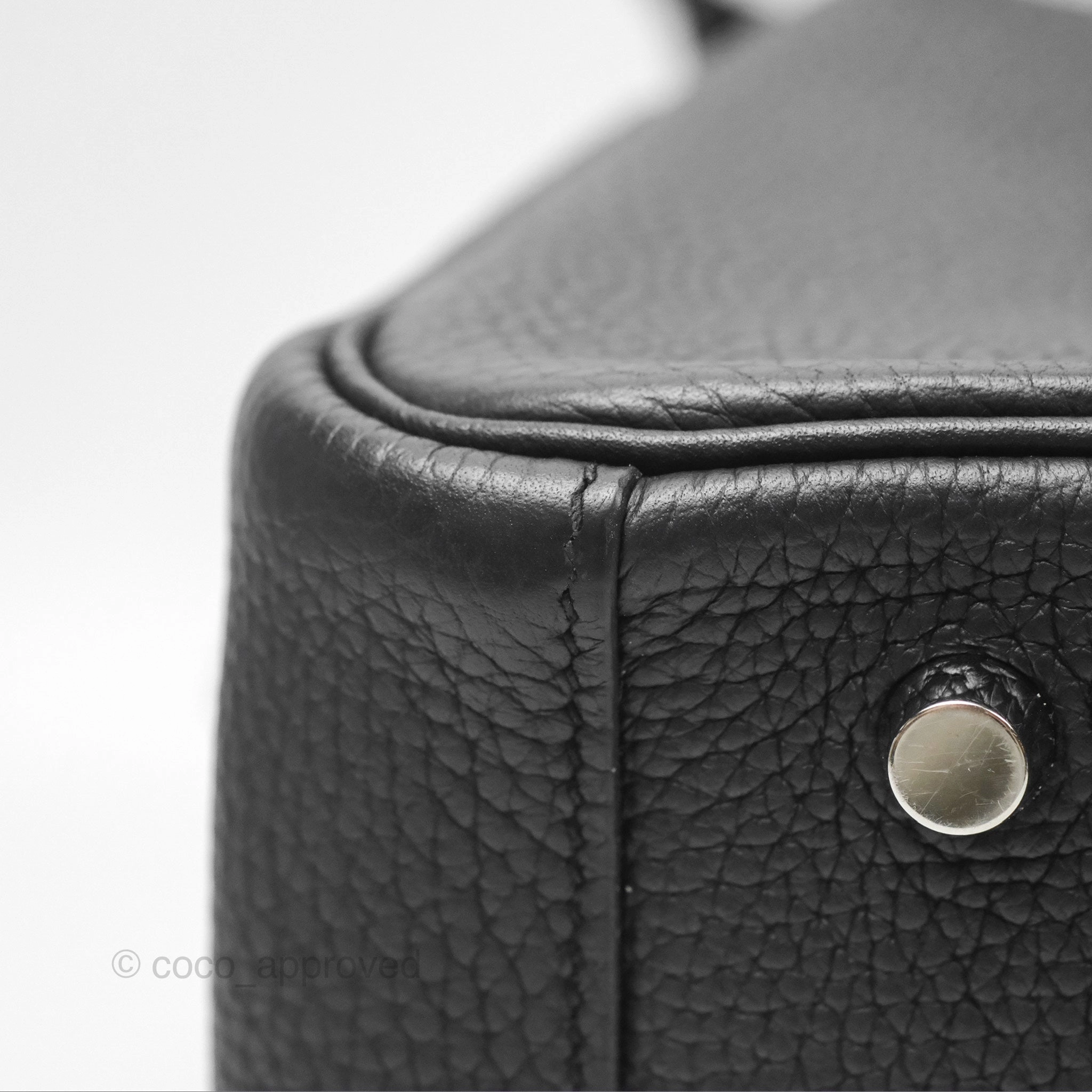 Herms Lindy 30 Black Clemence Palladium Hardware