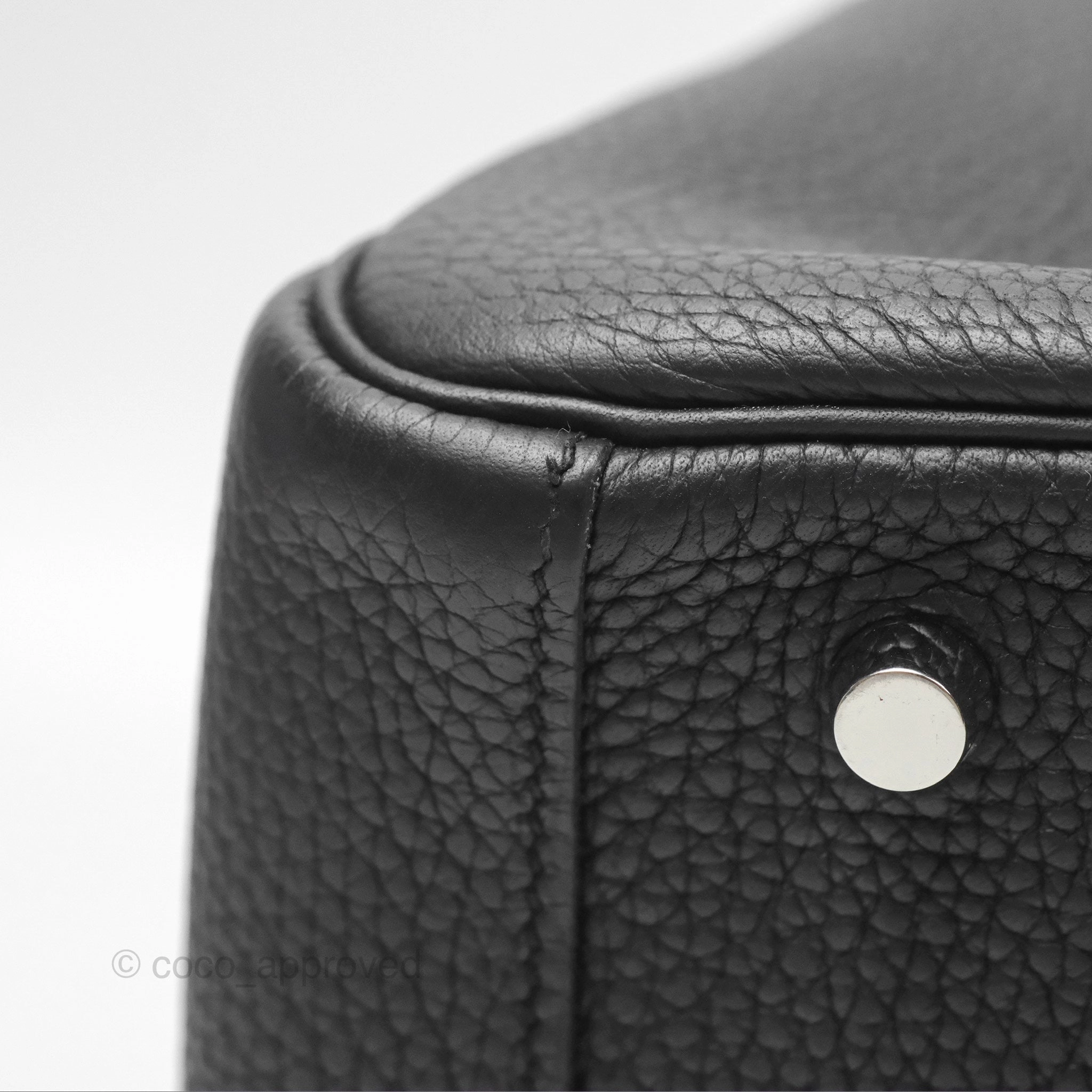 Herms Lindy 30 Black Clemence Palladium Hardware