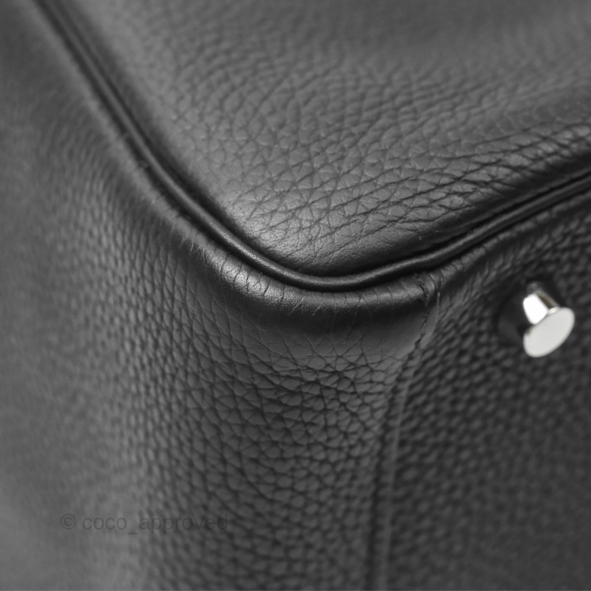 Herms Lindy 30 Black Clemence Palladium Hardware