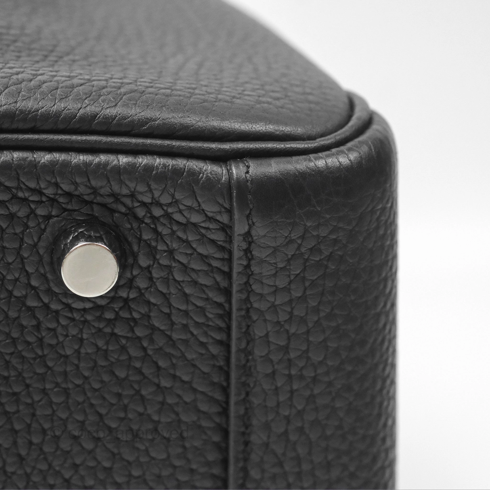 Herms Lindy 30 Black Clemence Palladium Hardware