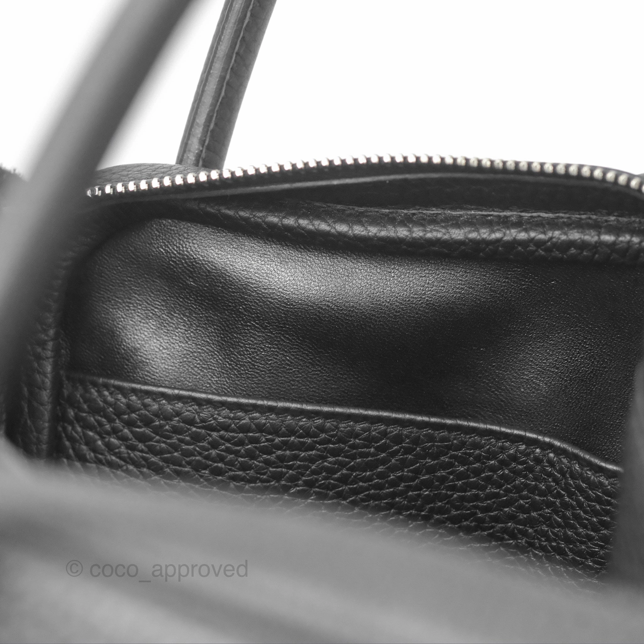 Herms Lindy 30 Black Clemence Palladium Hardware