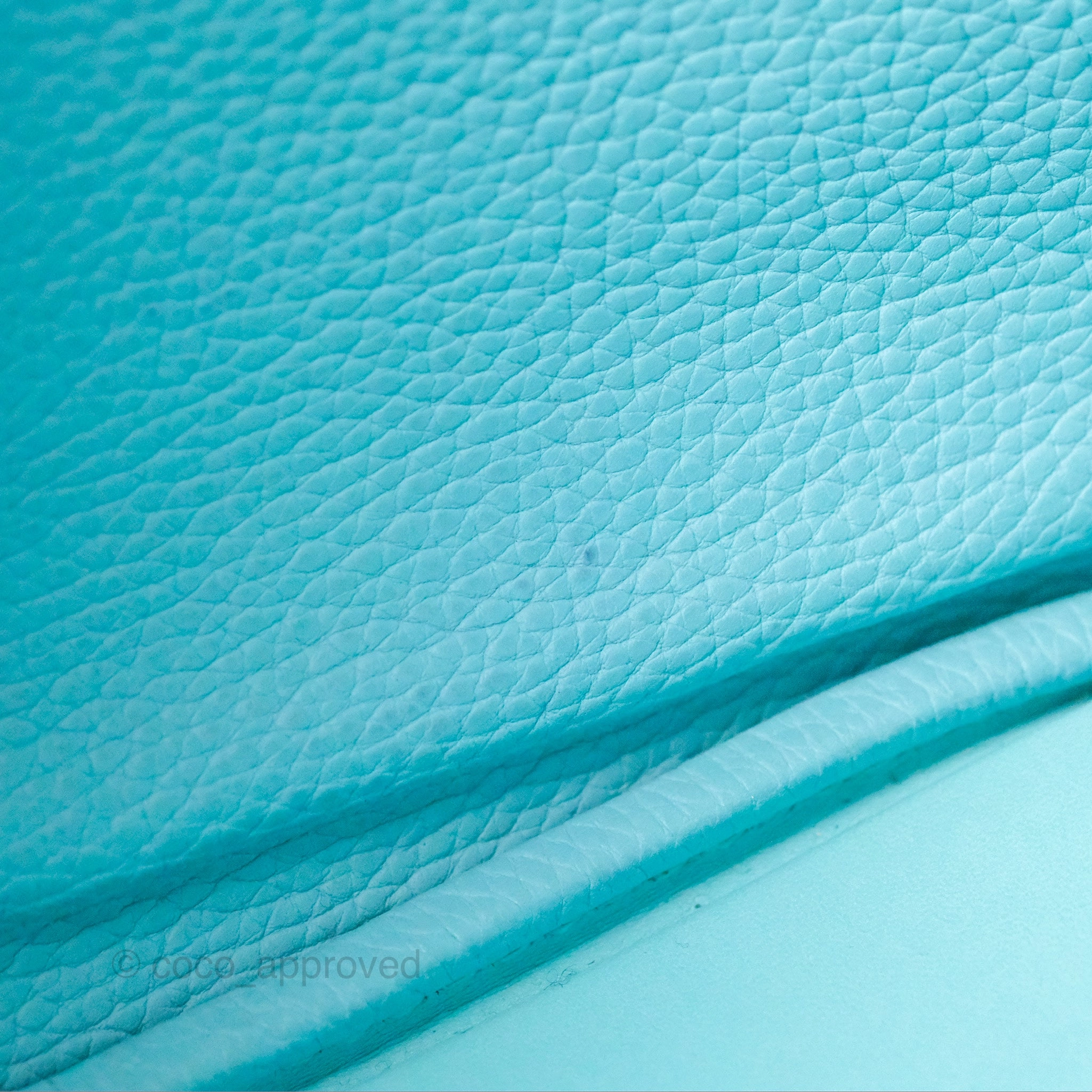 Herms Lindy 30 Bleu Atoll Clemence Palladium Hardware