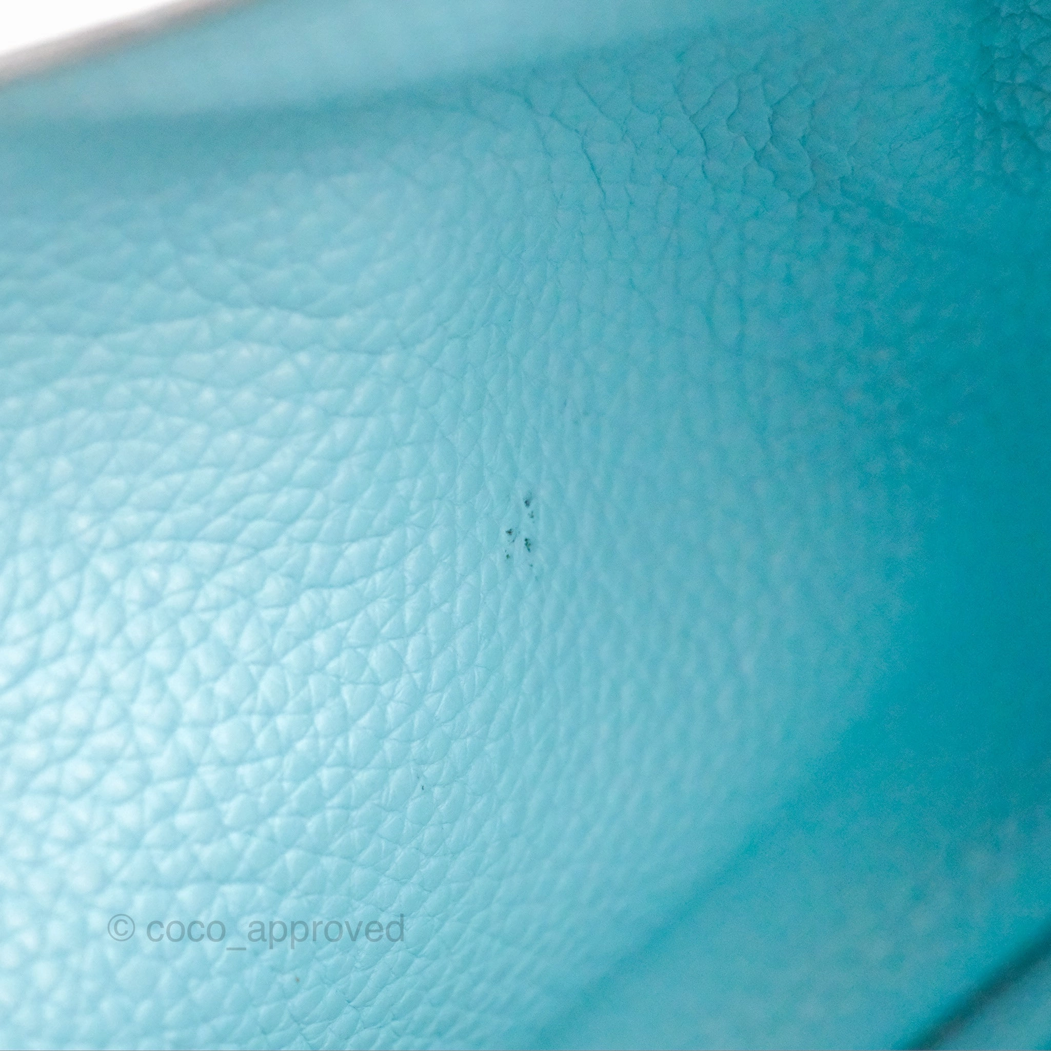 Herms Lindy 30 Bleu Atoll Clemence Palladium Hardware