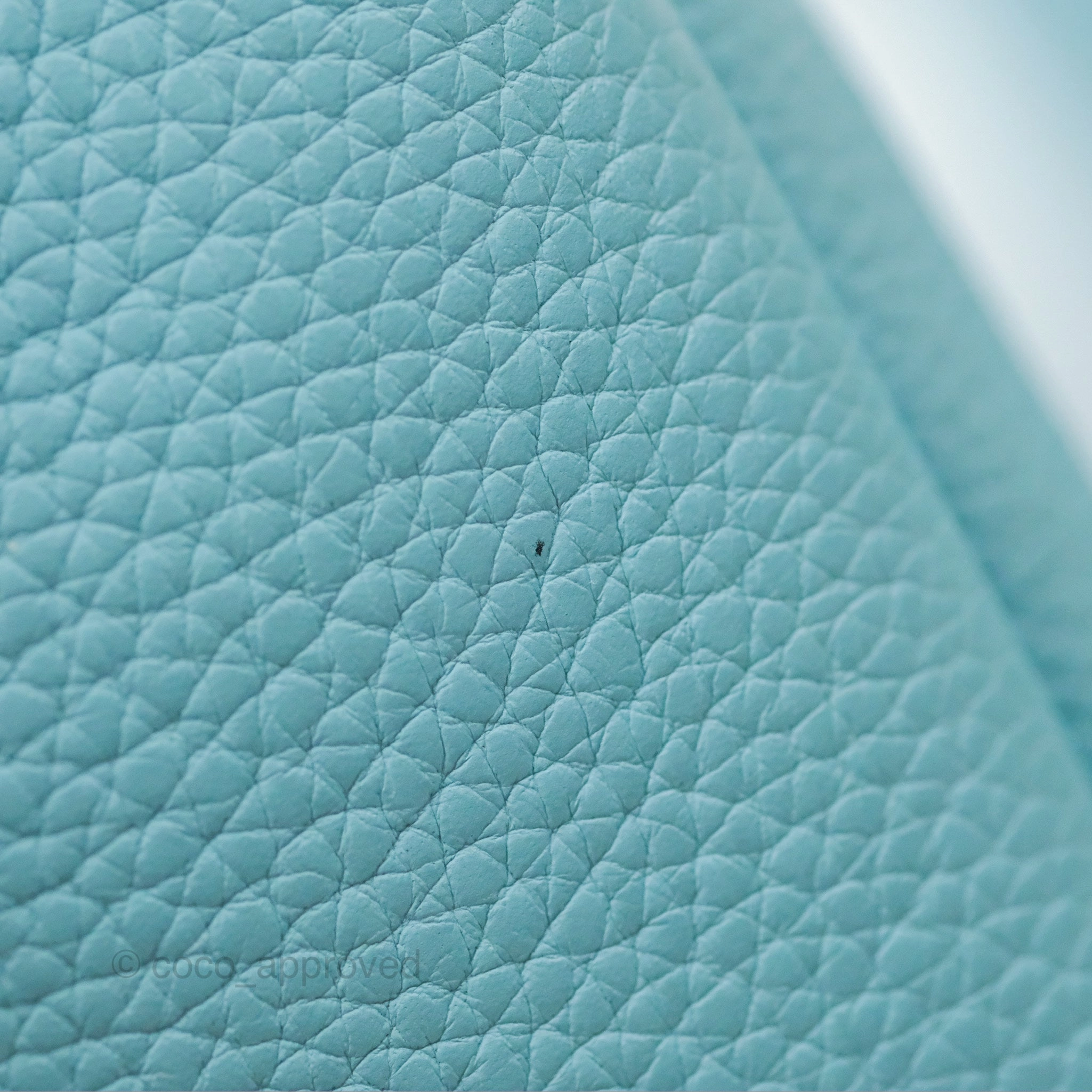 Herms Lindy 30 Bleu Atoll Clemence Palladium Hardware