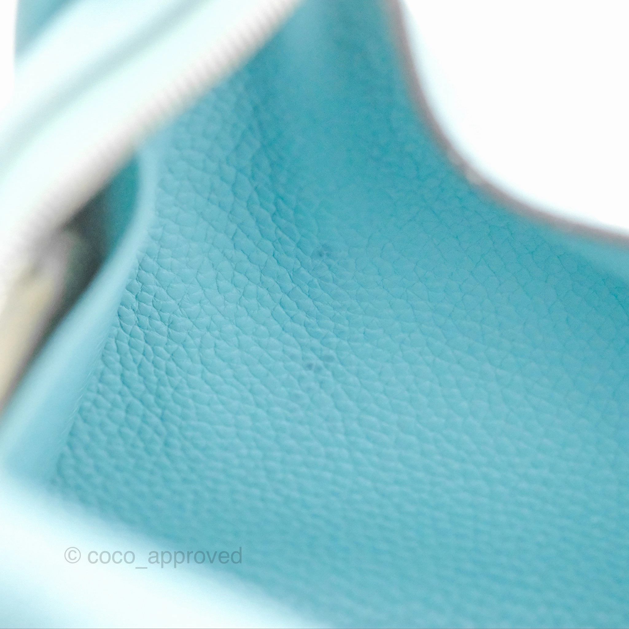 Herms Lindy 30 Bleu Atoll Clemence Palladium Hardware