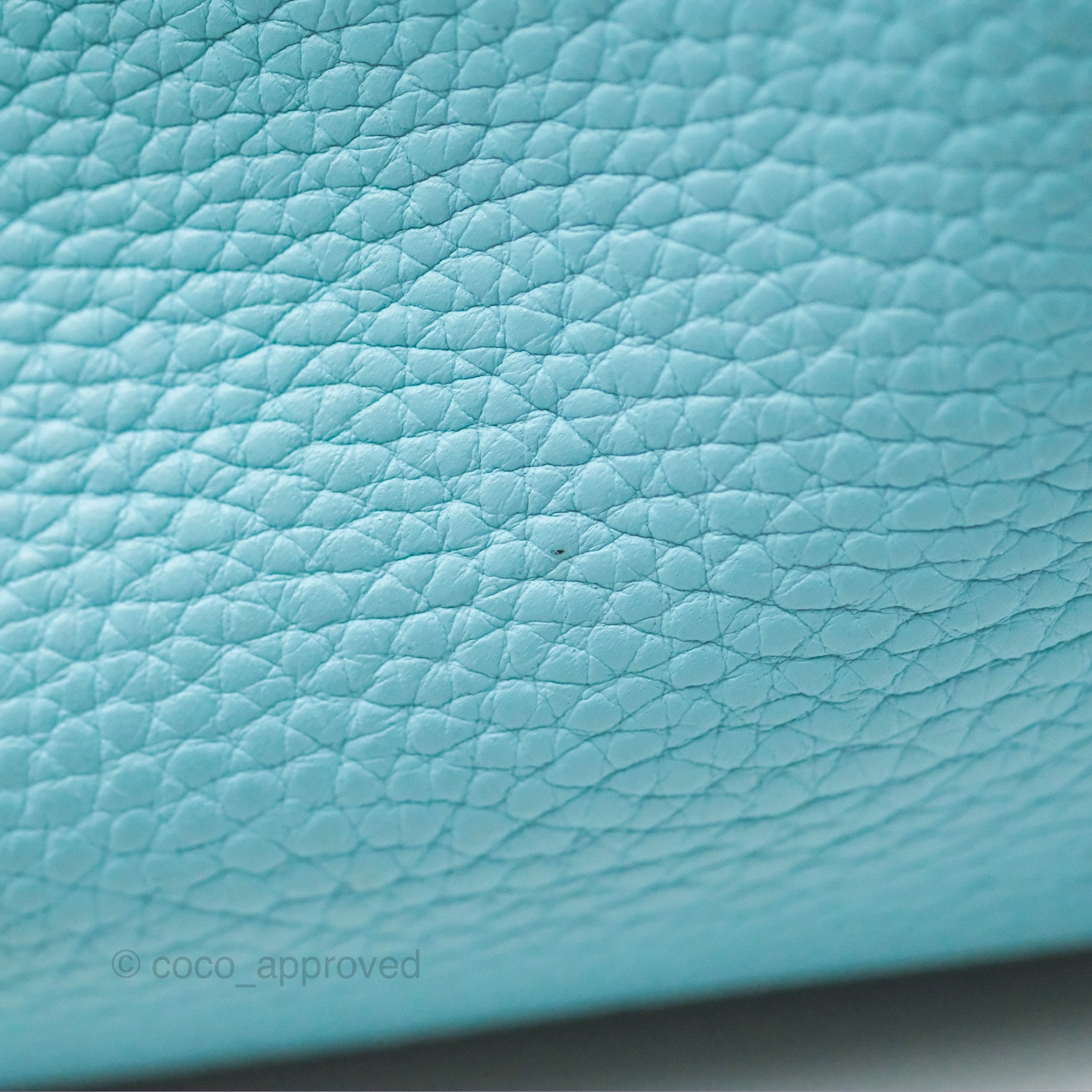 Herms Lindy 30 Bleu Atoll Clemence Palladium Hardware