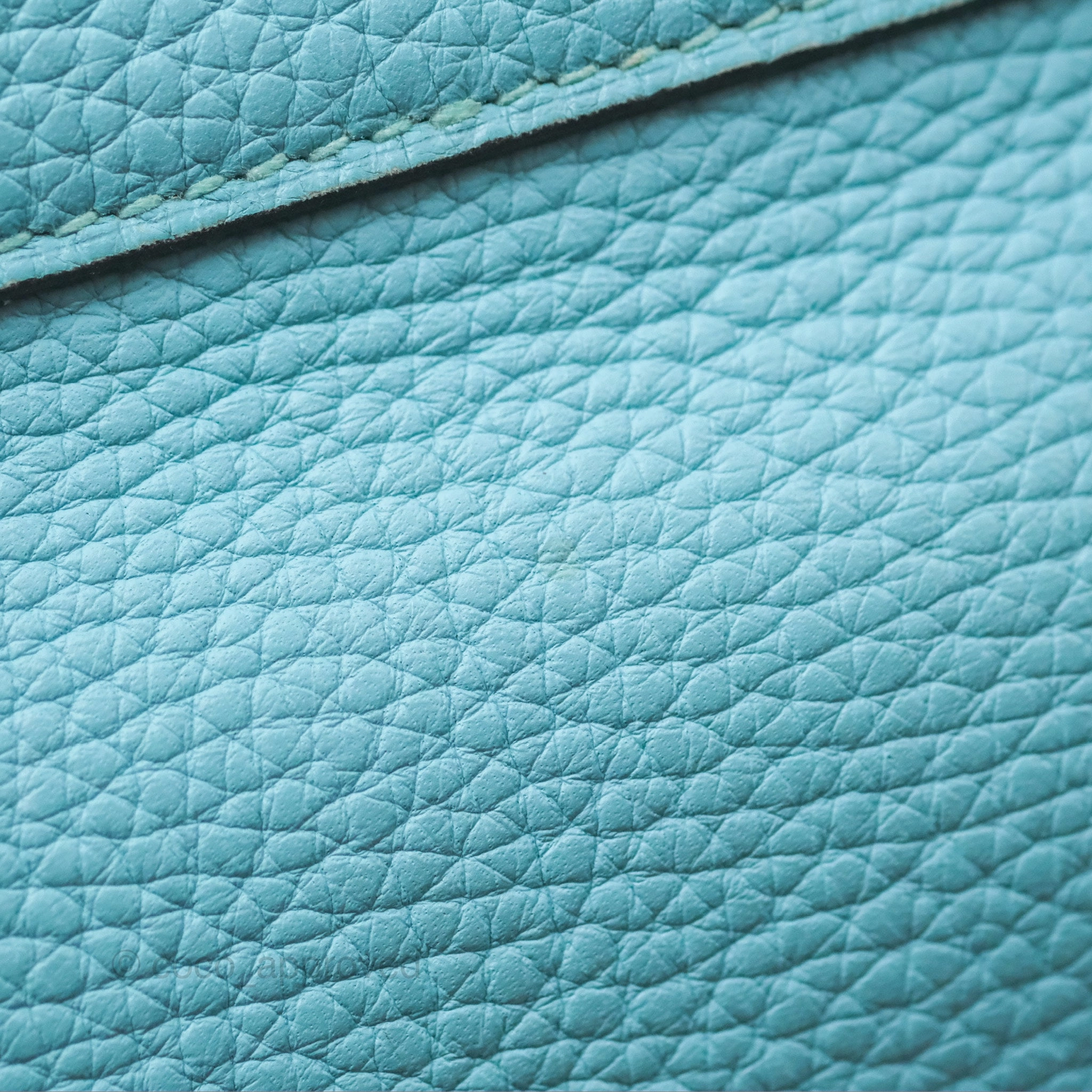 Herms Lindy 30 Bleu Atoll Clemence Palladium Hardware