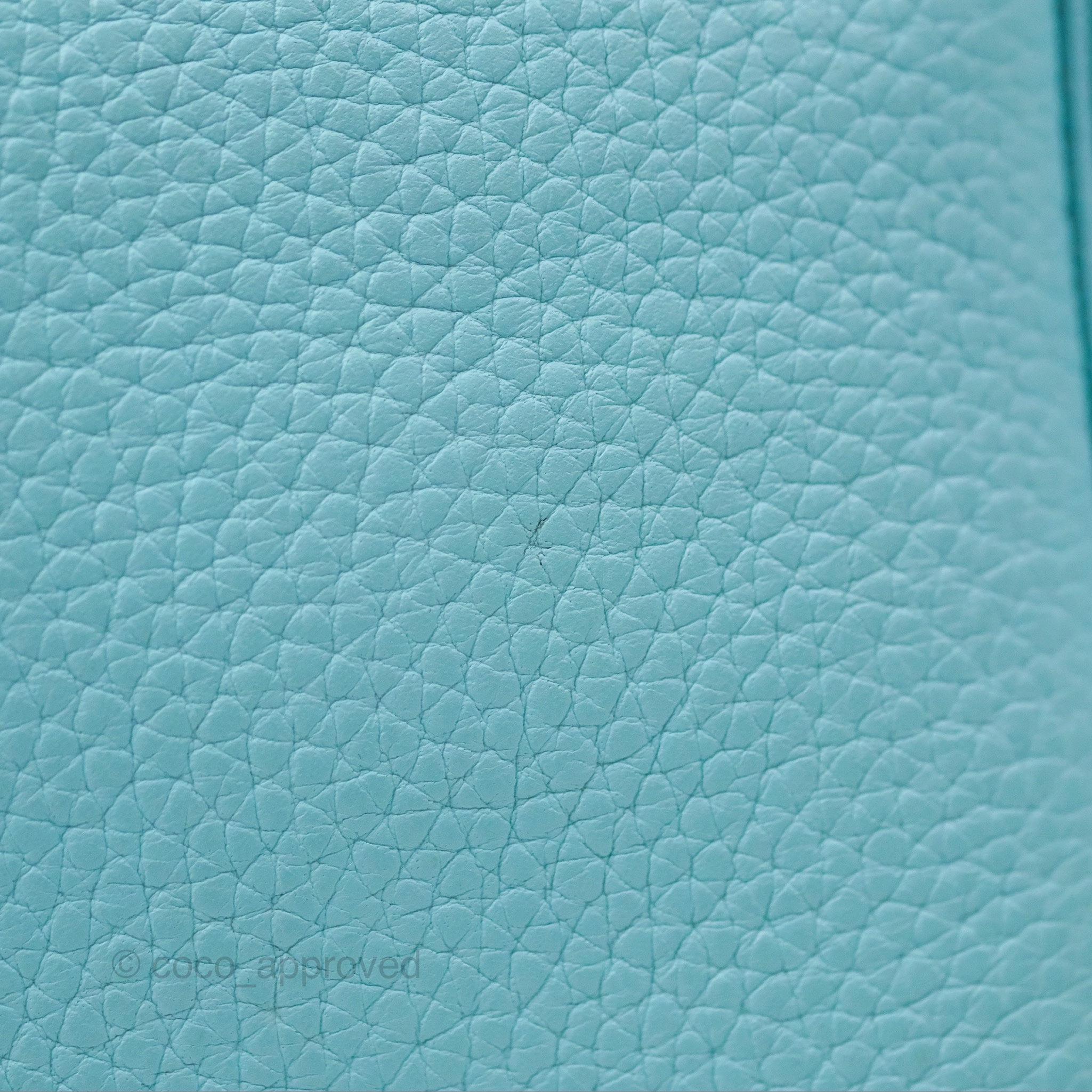 Herms Lindy 30 Bleu Atoll Clemence Palladium Hardware