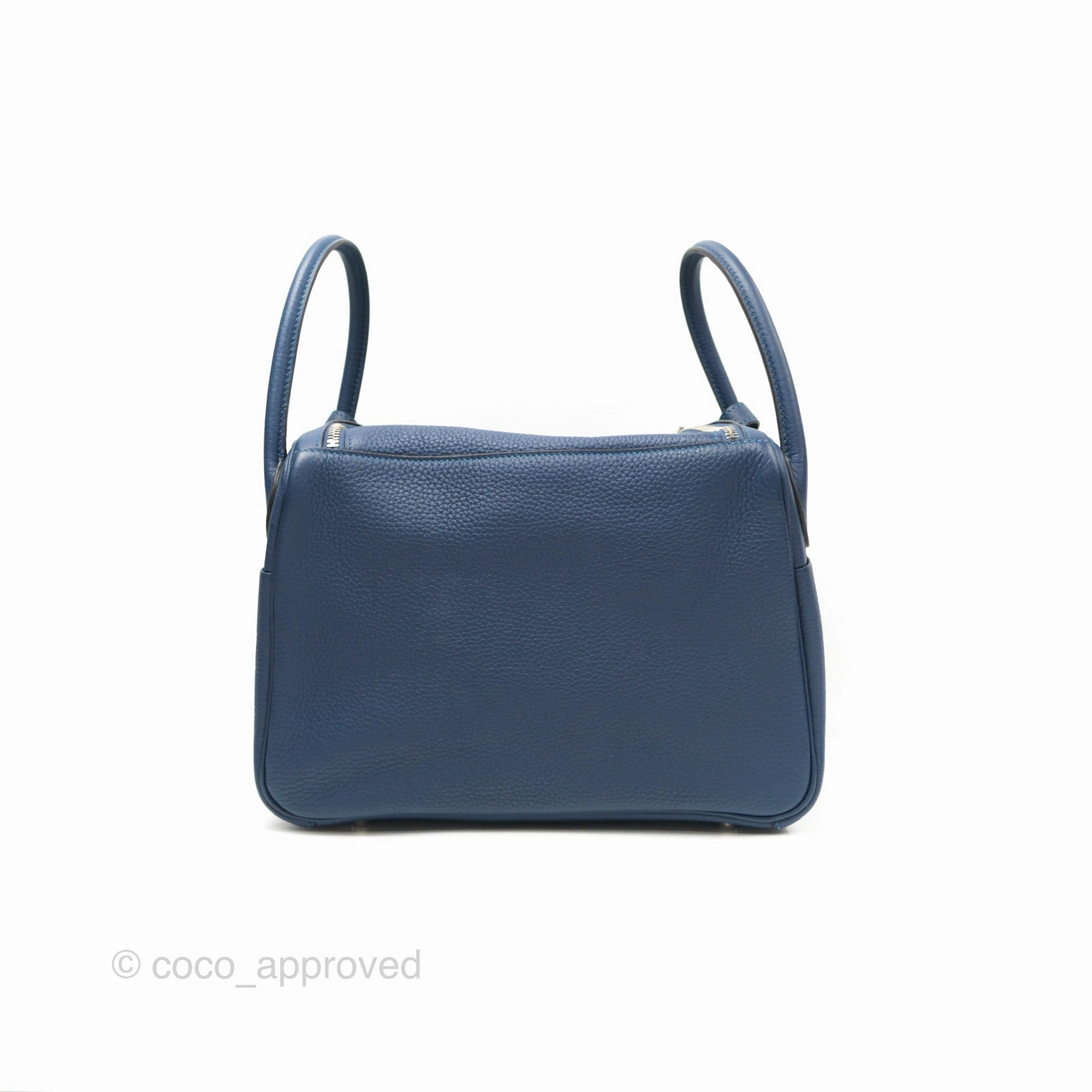 Herms Lindy 30 Blue Saphir/ Blue Izmir Clemence Palladium Hardware