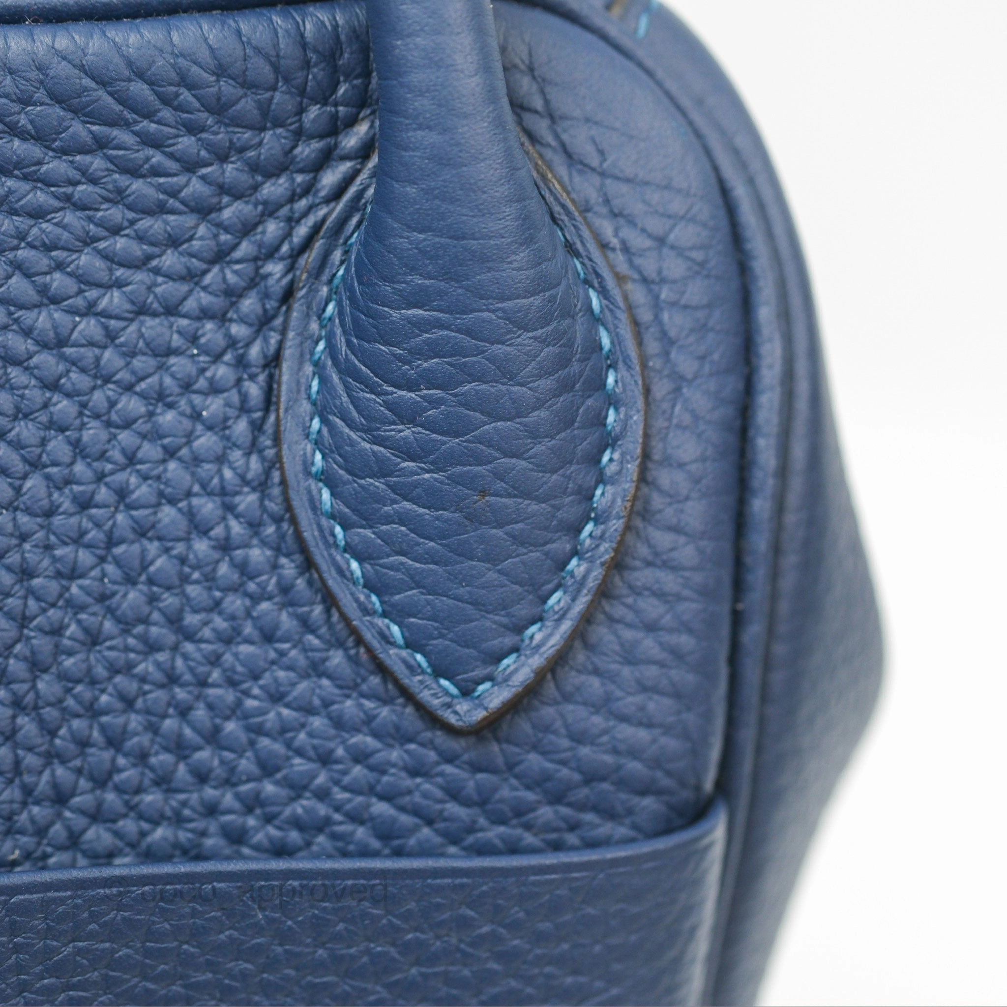 Herms Lindy 30 Blue Saphir/ Blue Izmir Clemence Palladium Hardware