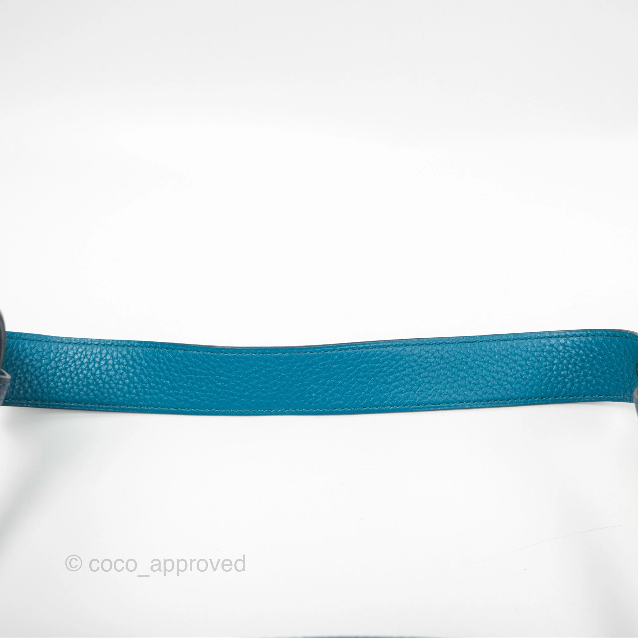 Herms Lindy 30 Blue Saphir/ Blue Izmir Clemence Palladium Hardware