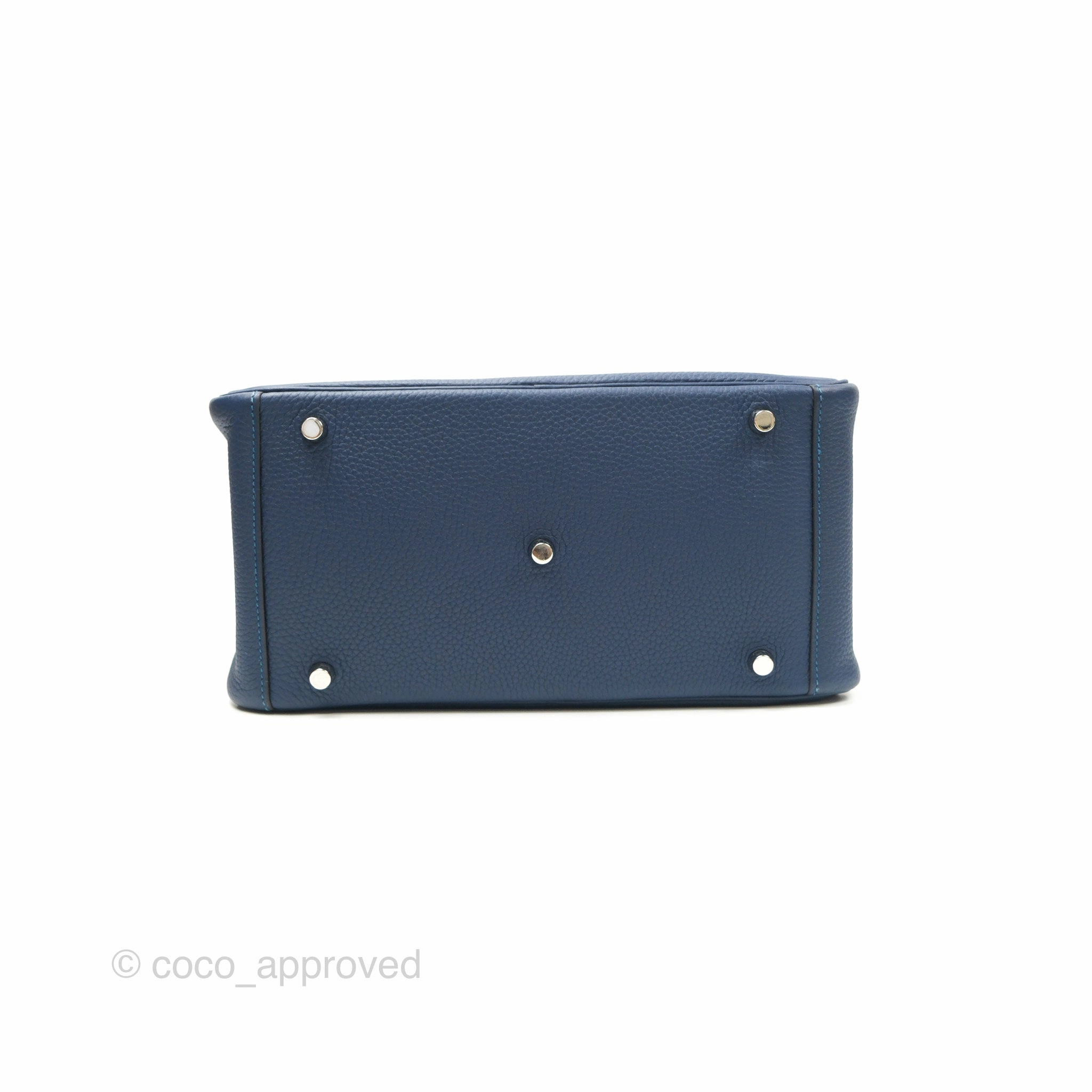 Herms Lindy 30 Blue Saphir/ Blue Izmir Clemence Palladium Hardware
