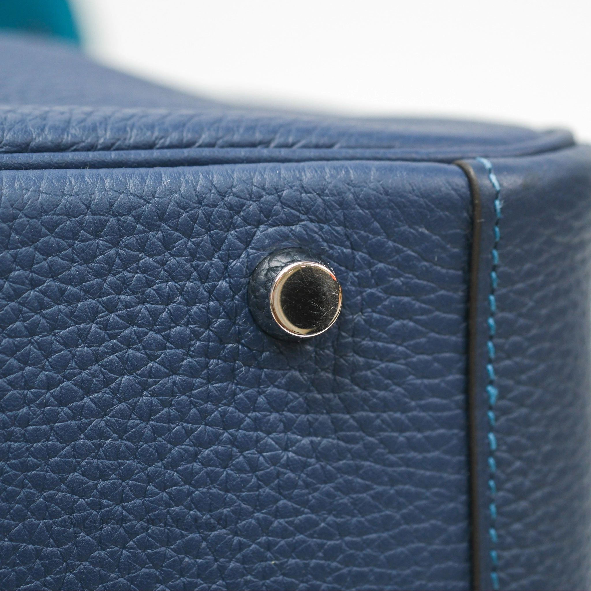 Herms Lindy 30 Blue Saphir/ Blue Izmir Clemence Palladium Hardware