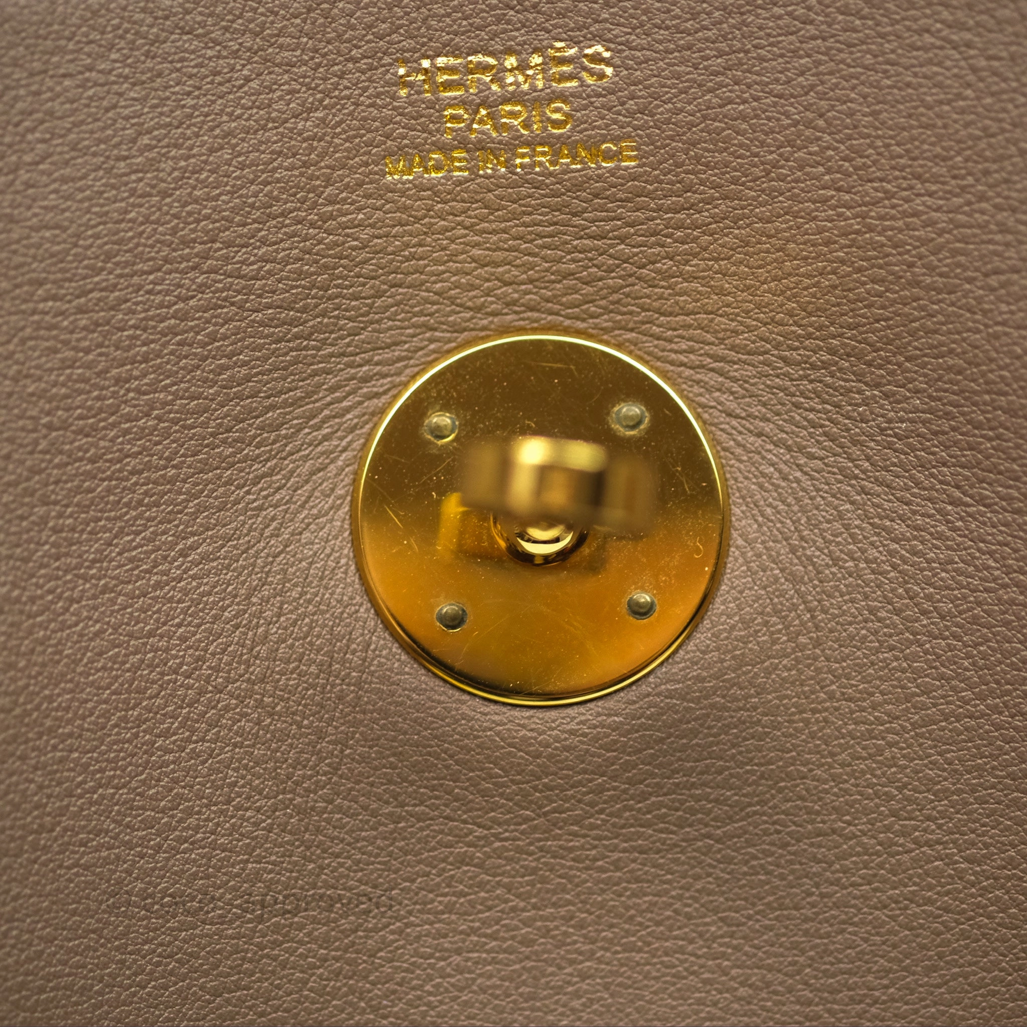 Herms Lindy 30 Etoupe 18 Swift Gold Hardware