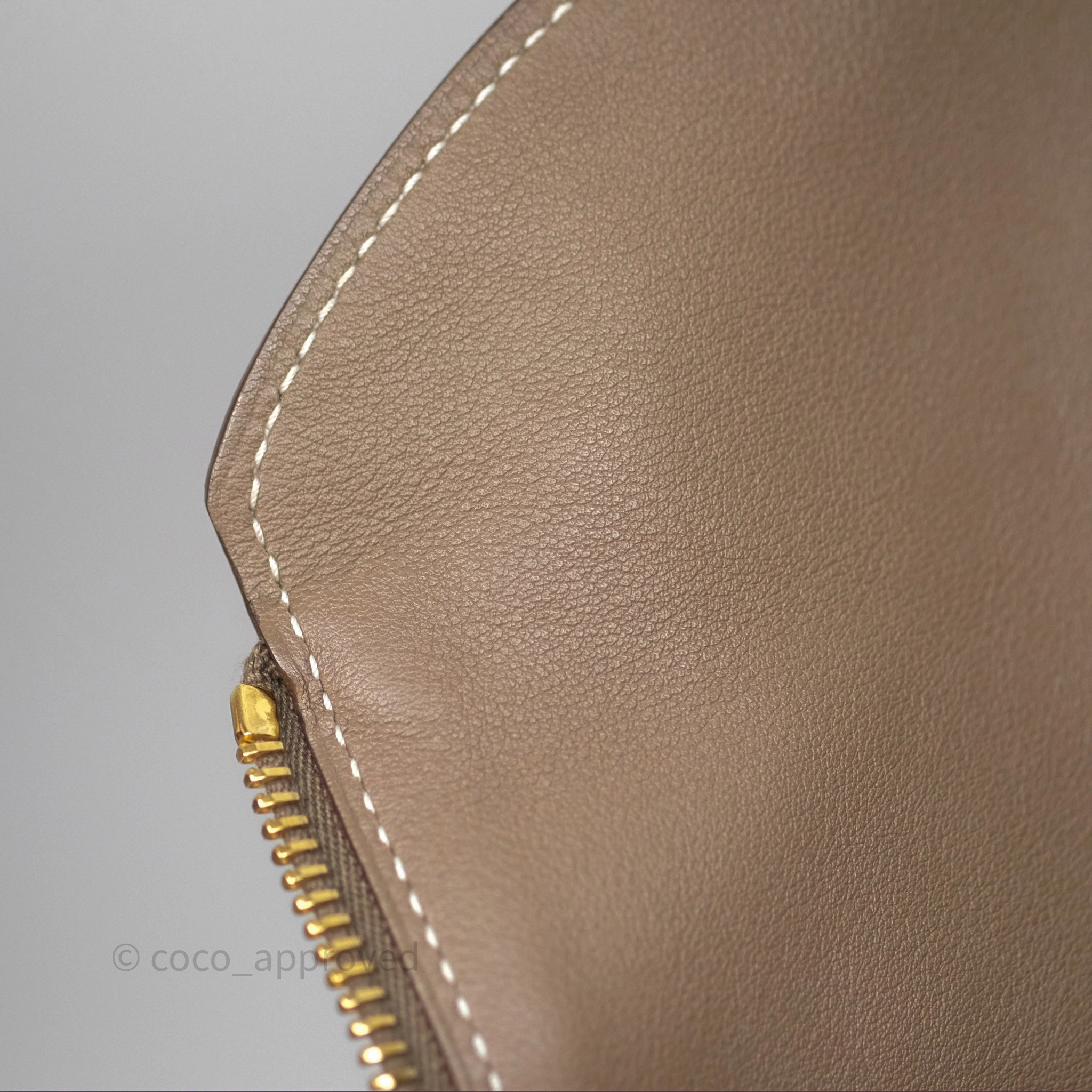 Herms Lindy 30 Etoupe 18 Swift Gold Hardware