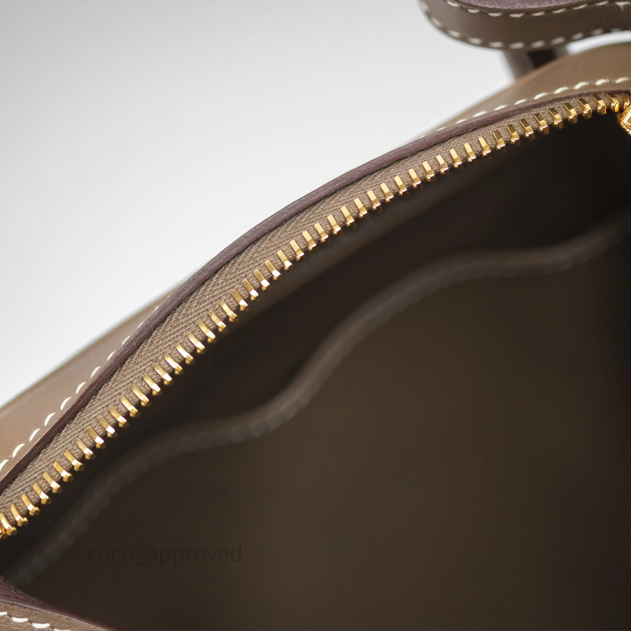 Herms Lindy 30 Etoupe 18 Swift Gold Hardware