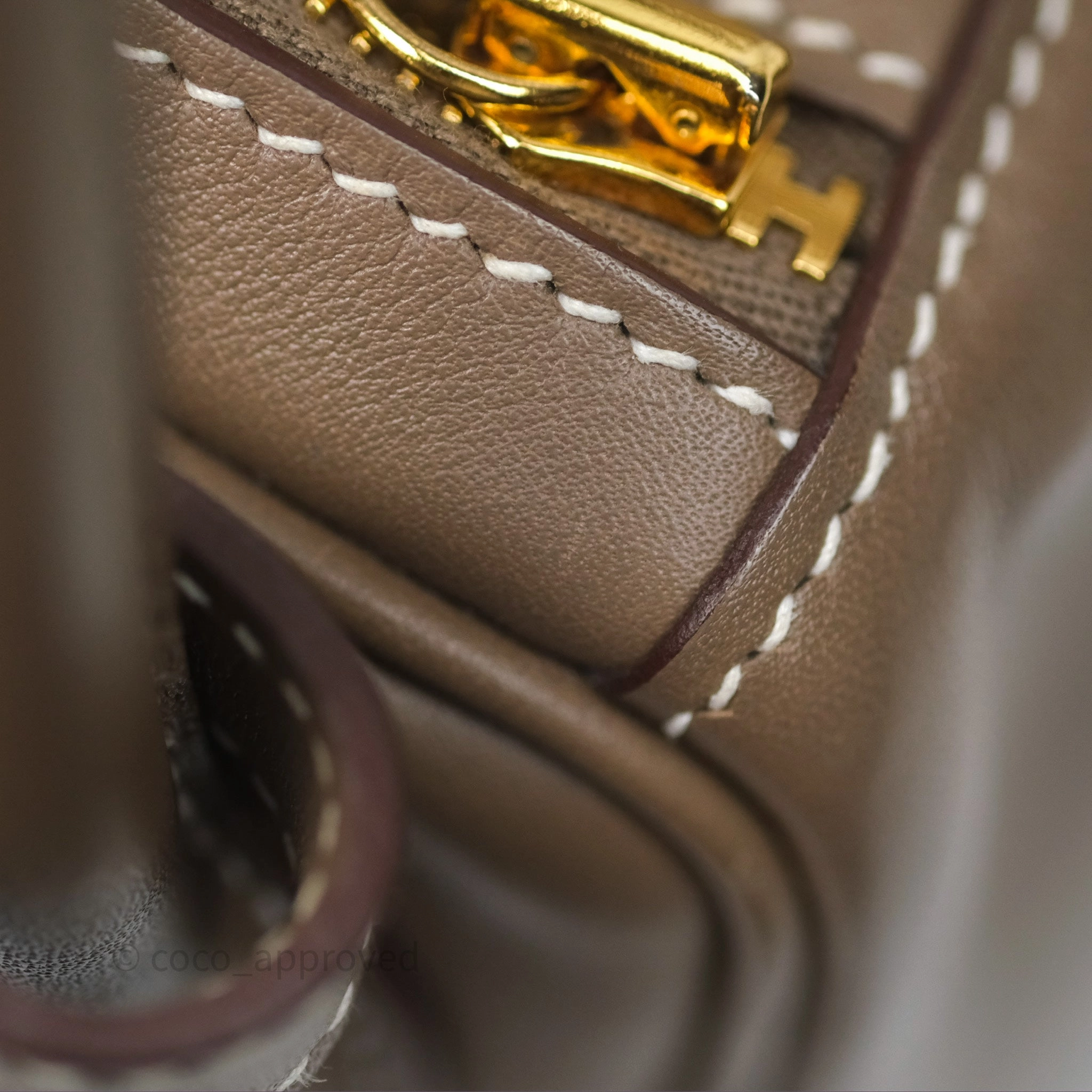 Herms Lindy 30 Etoupe 18 Swift Gold Hardware
