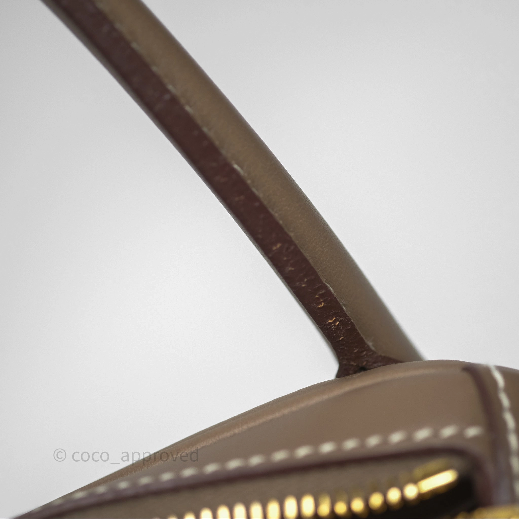 Herms Lindy 30 Etoupe 18 Swift Gold Hardware