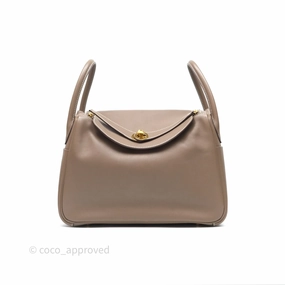 Herms Lindy 30 Etoupe 18 Swift Gold Hardware