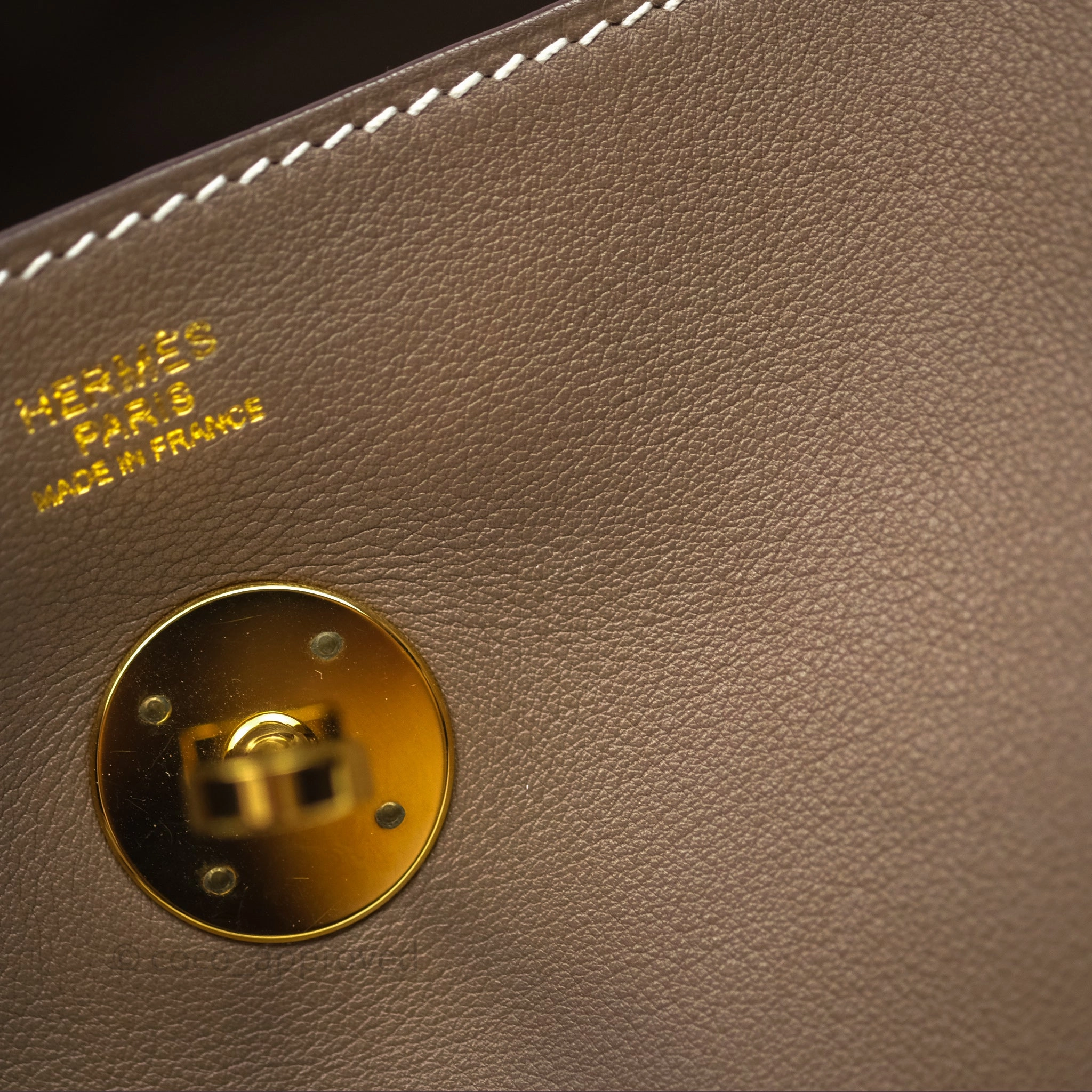 Herms Lindy 30 Etoupe 18 Swift Gold Hardware