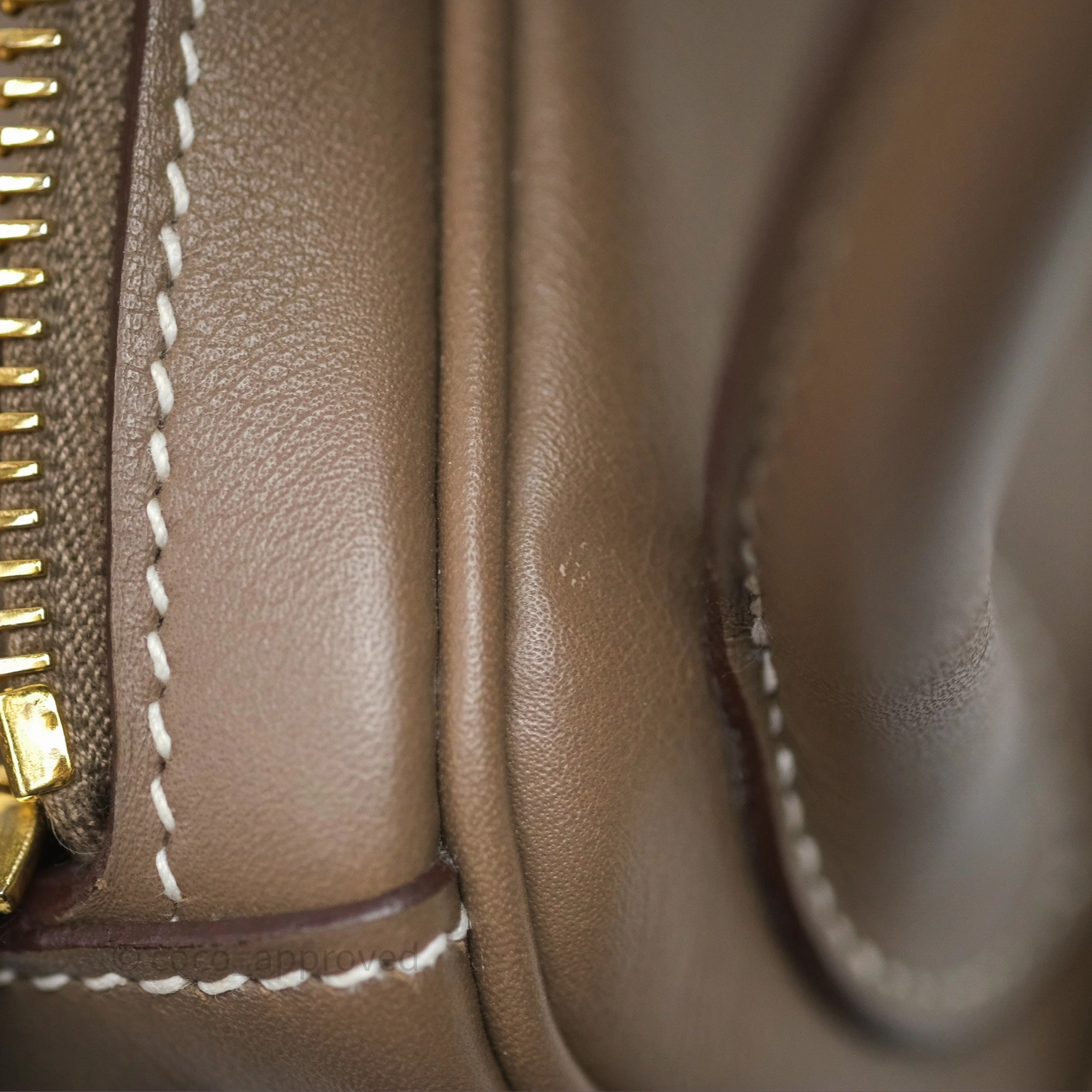 Herms Lindy 30 Etoupe 18 Swift Gold Hardware