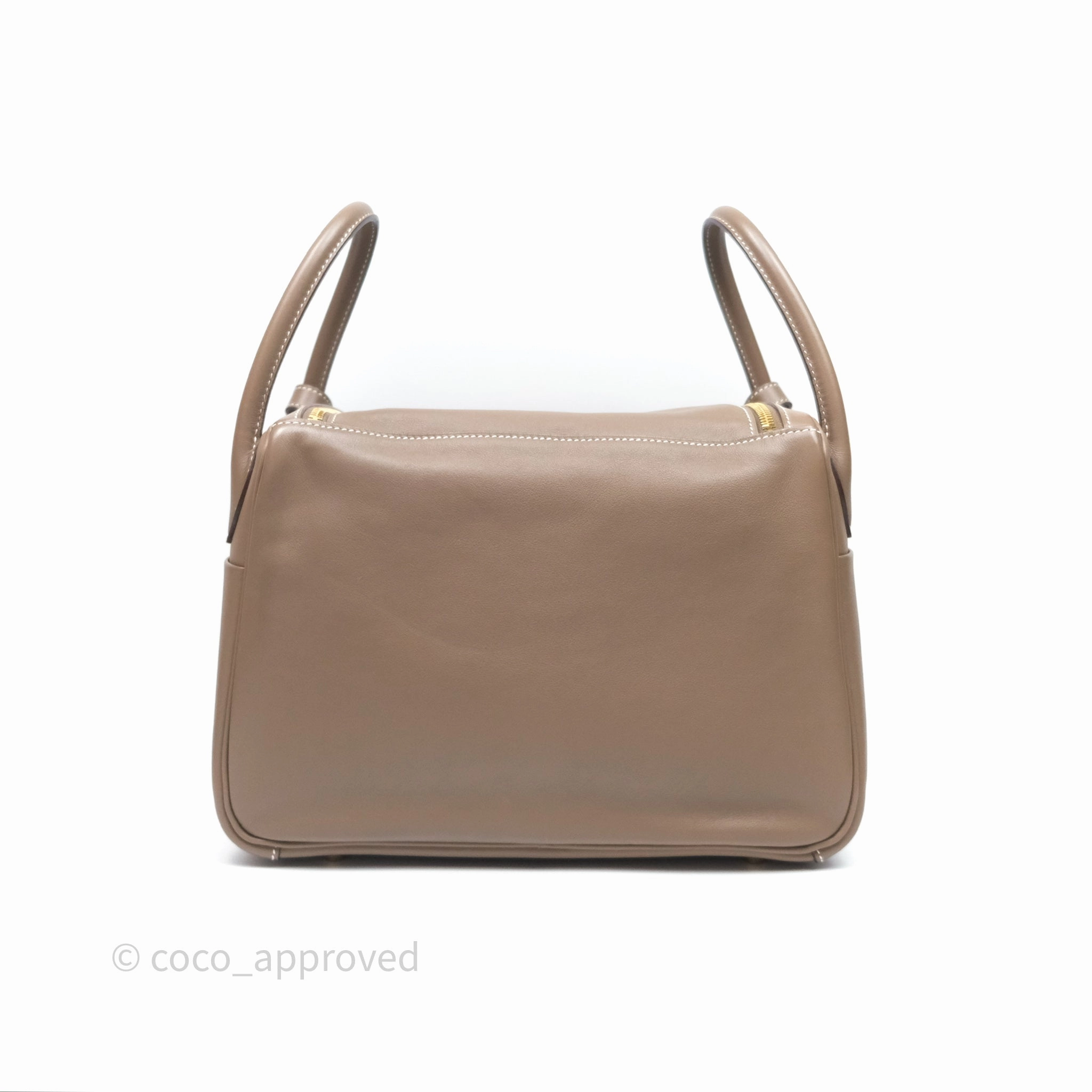 Herms Lindy 30 Etoupe 18 Swift Gold Hardware