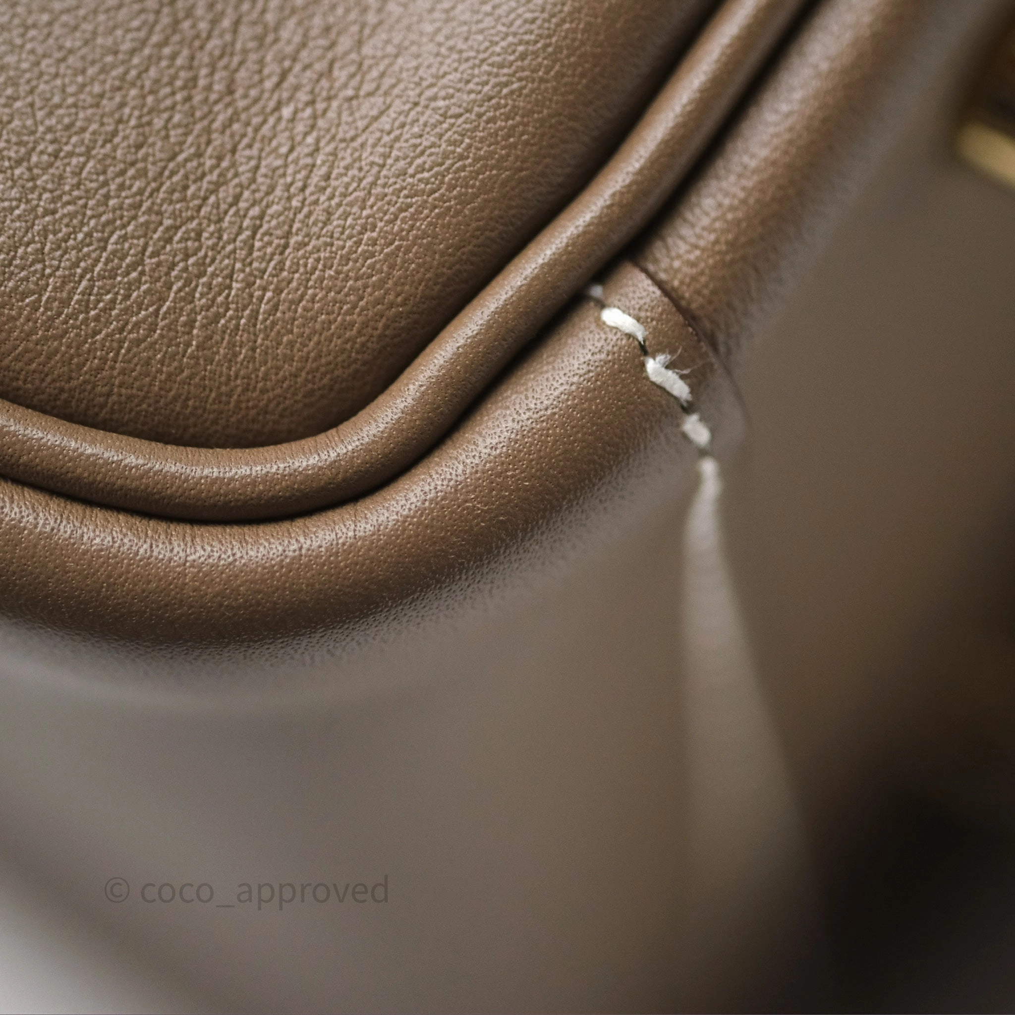 Herms Lindy 30 Etoupe 18 Swift Gold Hardware