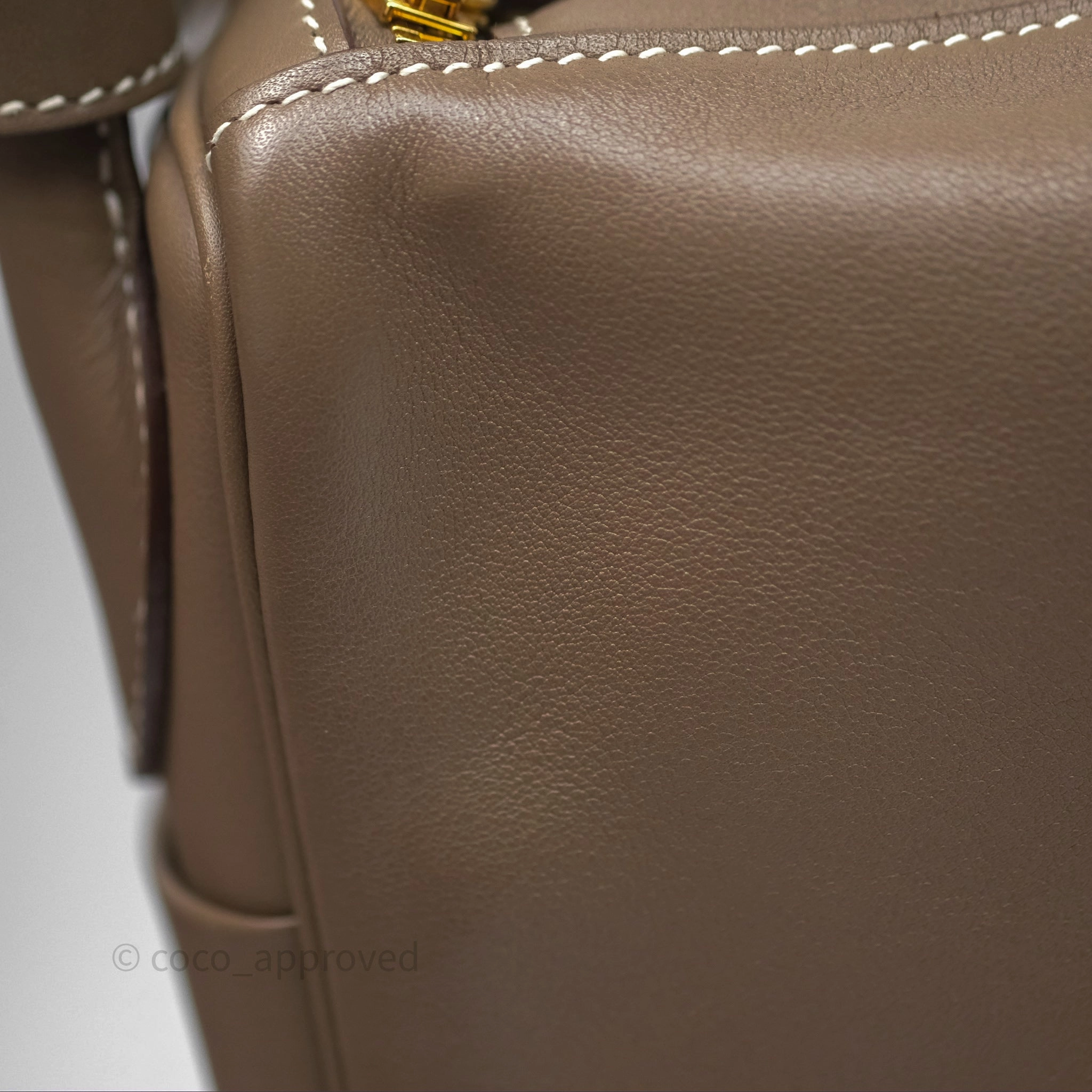 Herms Lindy 30 Etoupe 18 Swift Gold Hardware