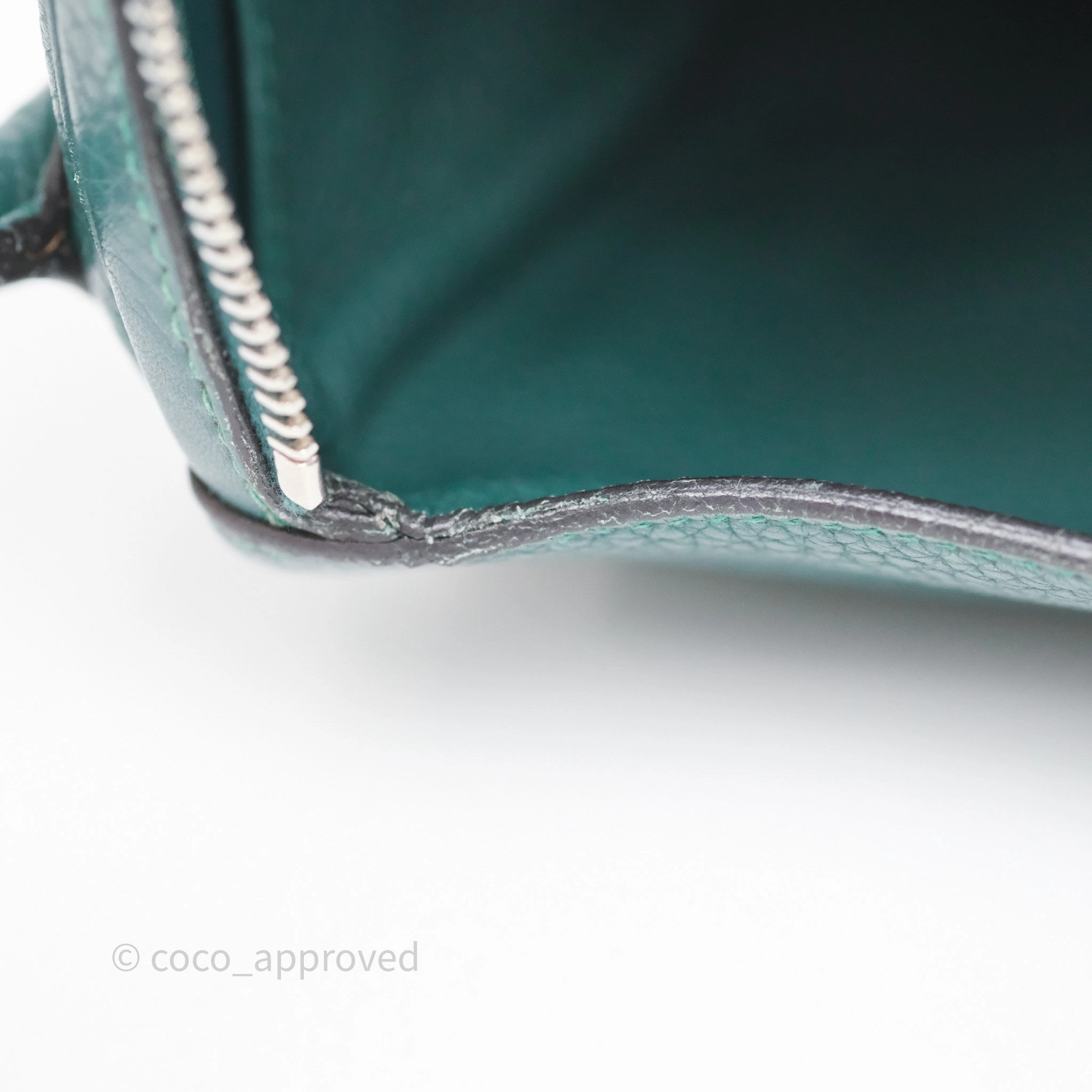 Herms Lindy 30 Malachite Z6 Clemence Palladium Hardware
