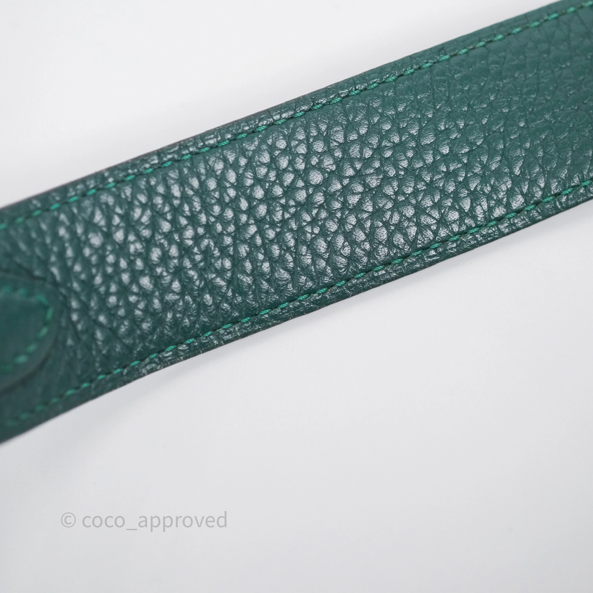 Herms Lindy 30 Malachite Z6 Clemence Palladium Hardware