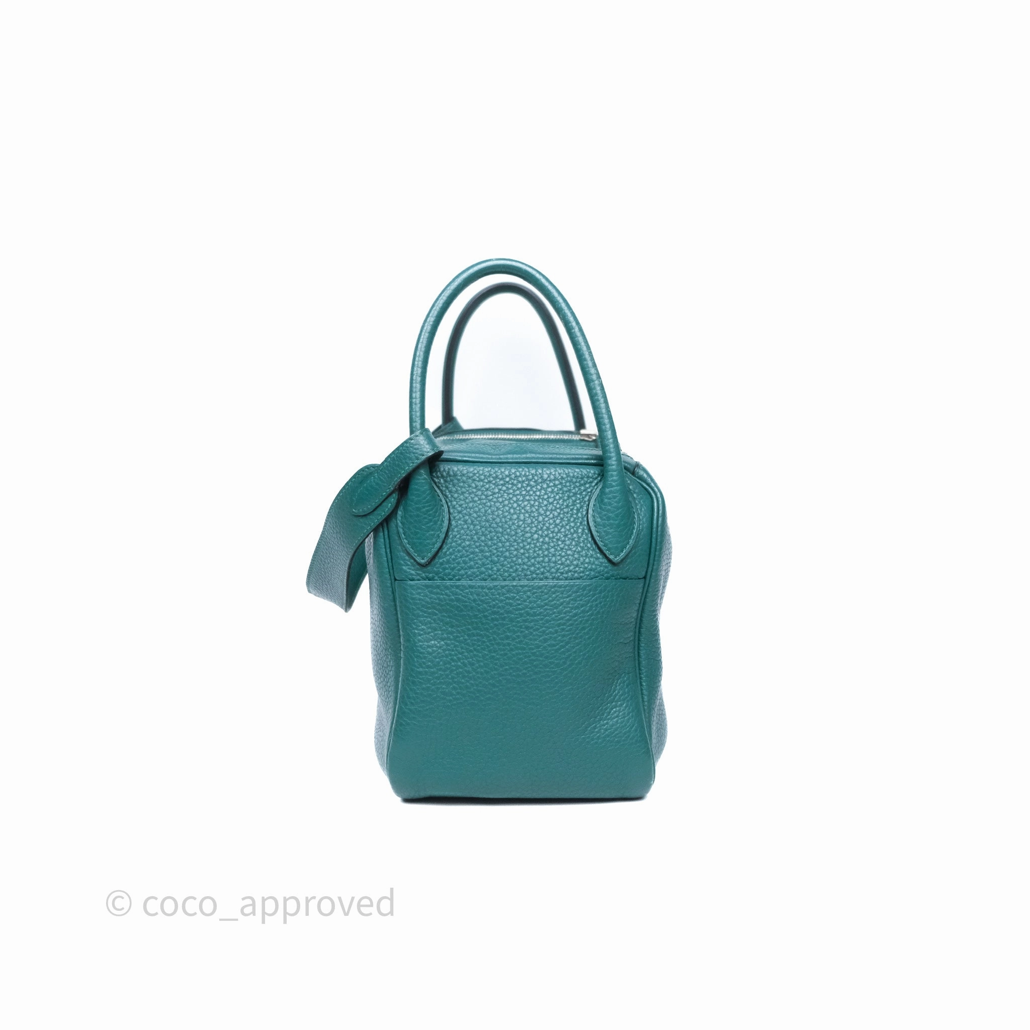 Herms Lindy 30 Malachite Z6 Clemence Palladium Hardware