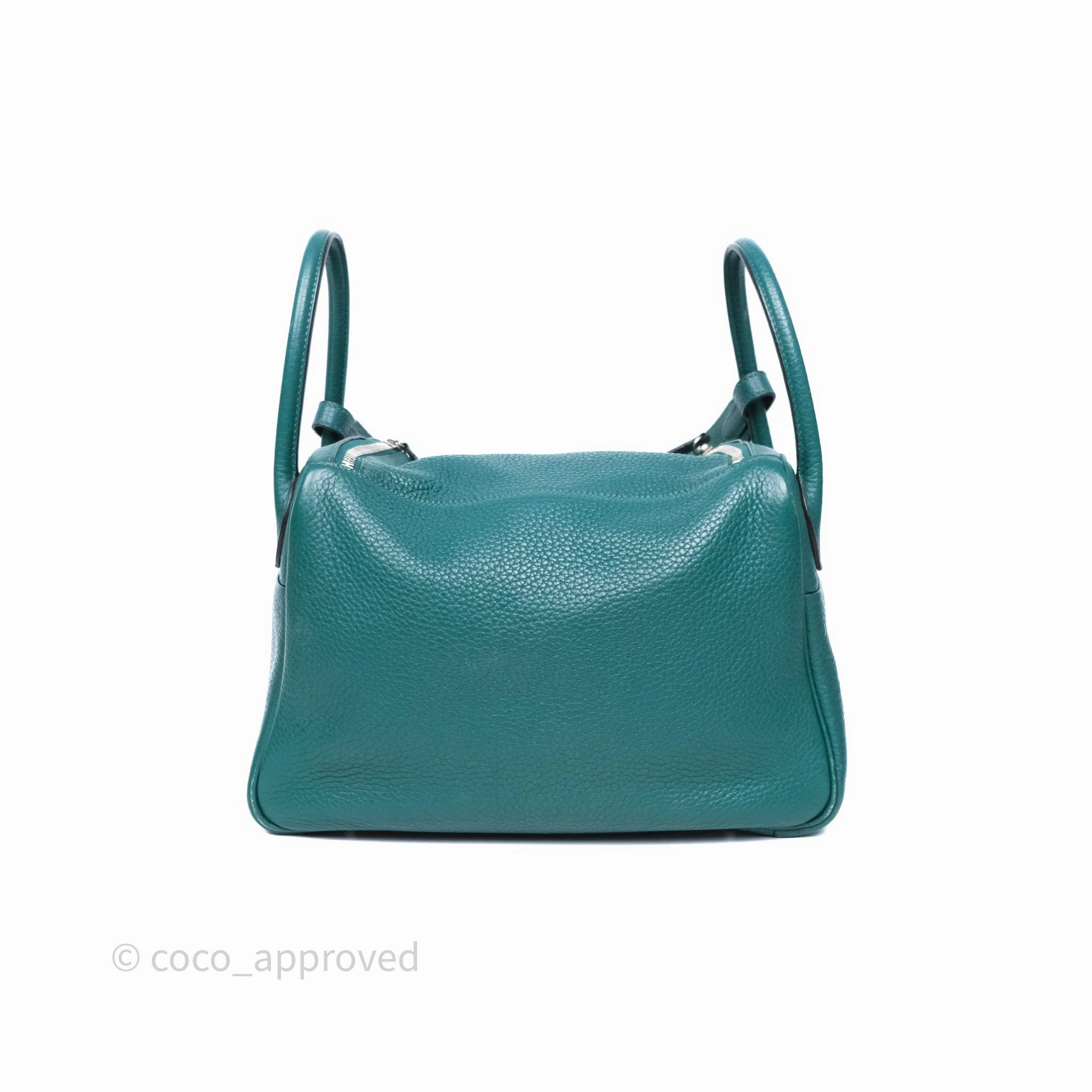 Herms Lindy 30 Malachite Z6 Clemence Palladium Hardware