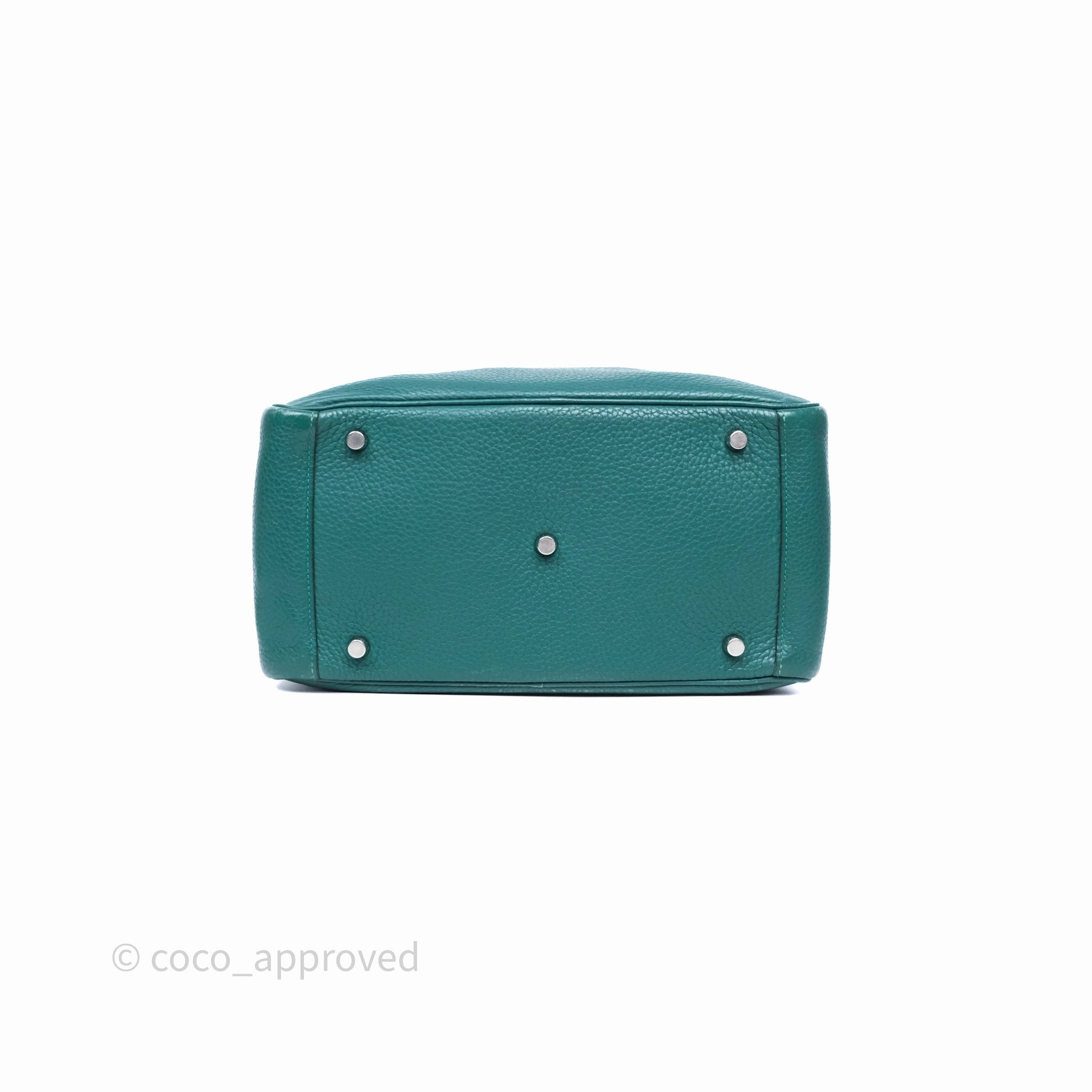 Herms Lindy 30 Malachite Z6 Clemence Palladium Hardware