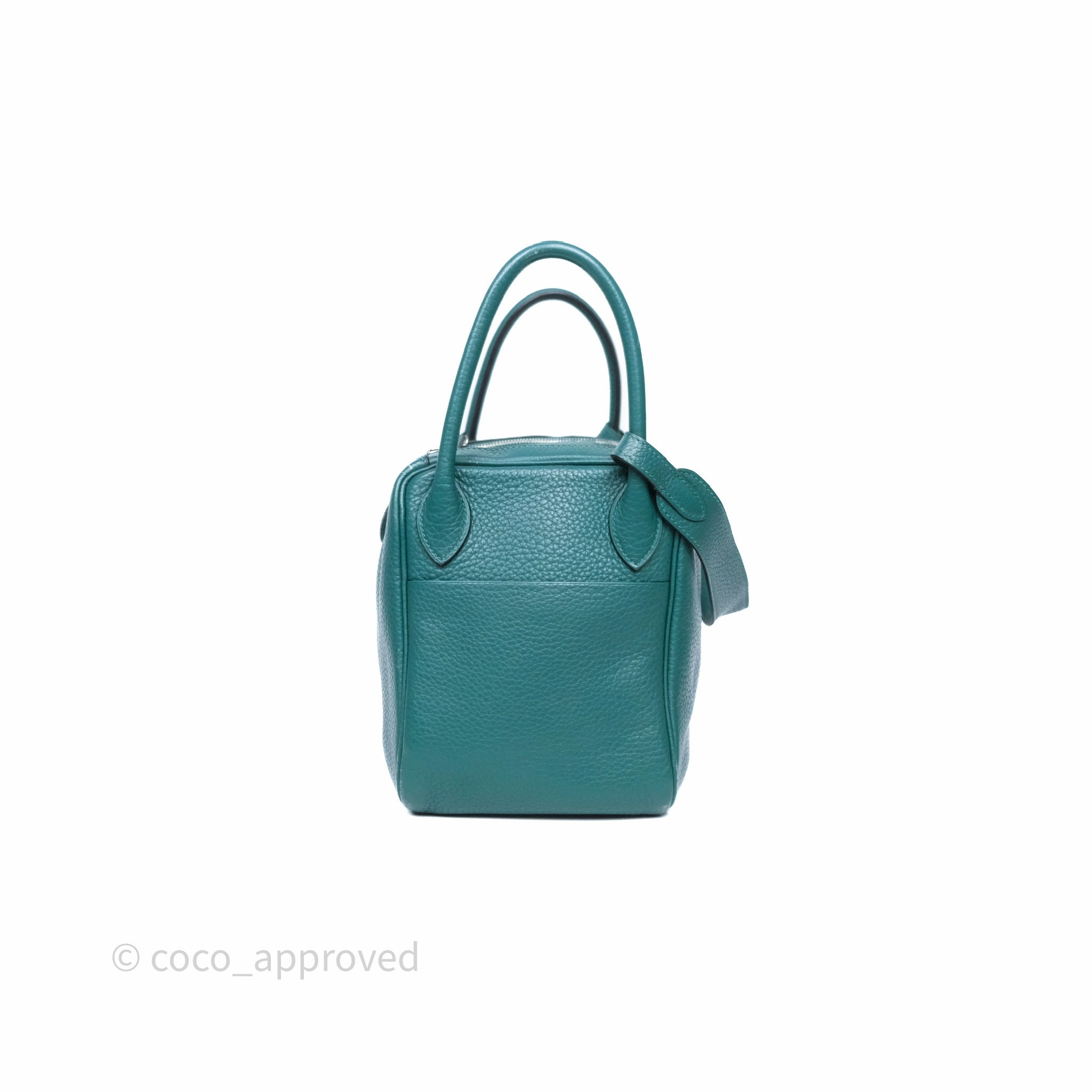 Herms Lindy 30 Malachite Z6 Clemence Palladium Hardware