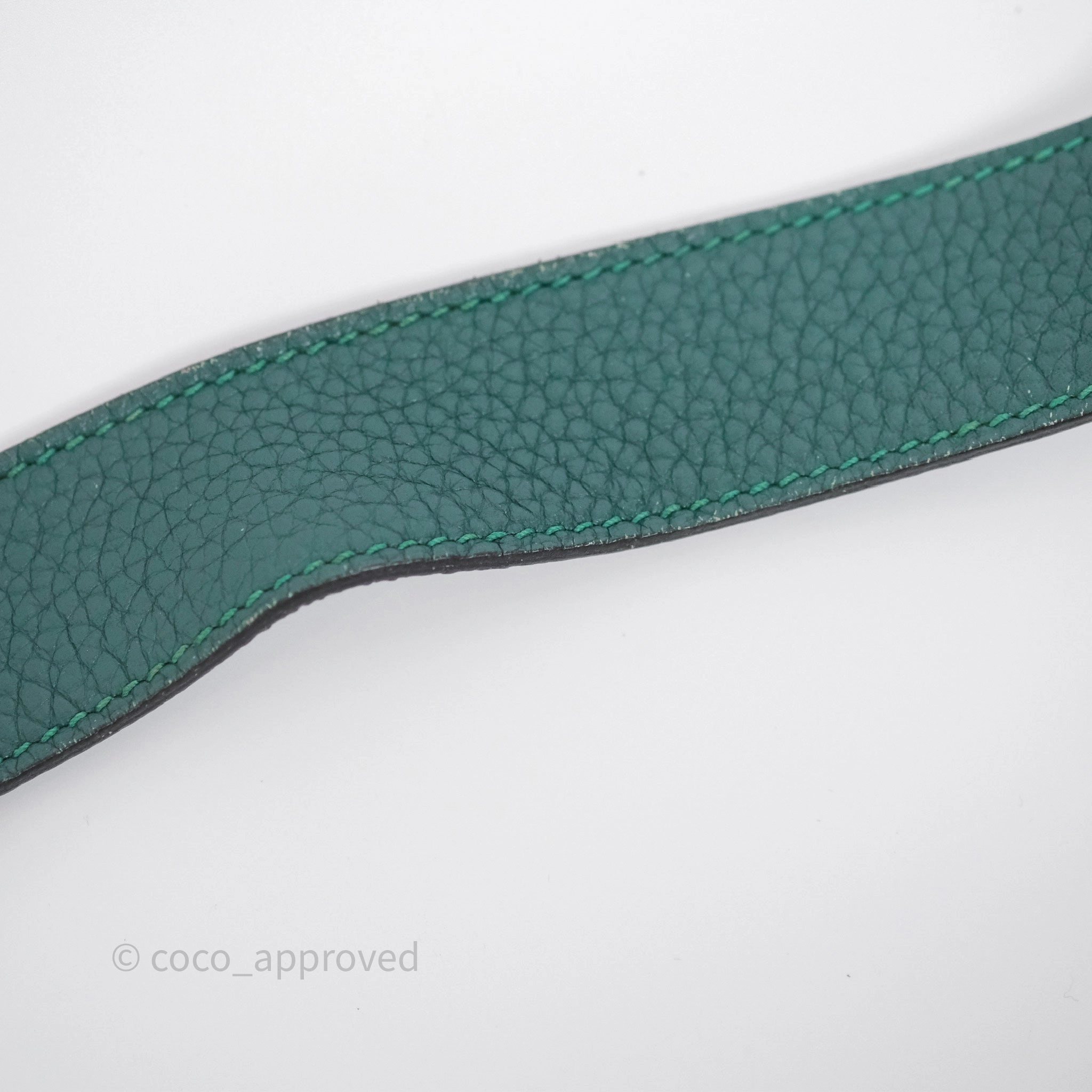 Herms Lindy 30 Malachite Z6 Clemence Palladium Hardware
