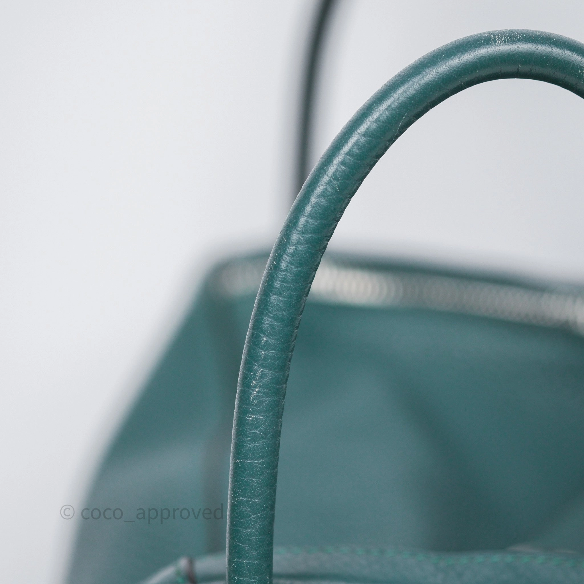 Herms Lindy 30 Malachite Z6 Clemence Palladium Hardware