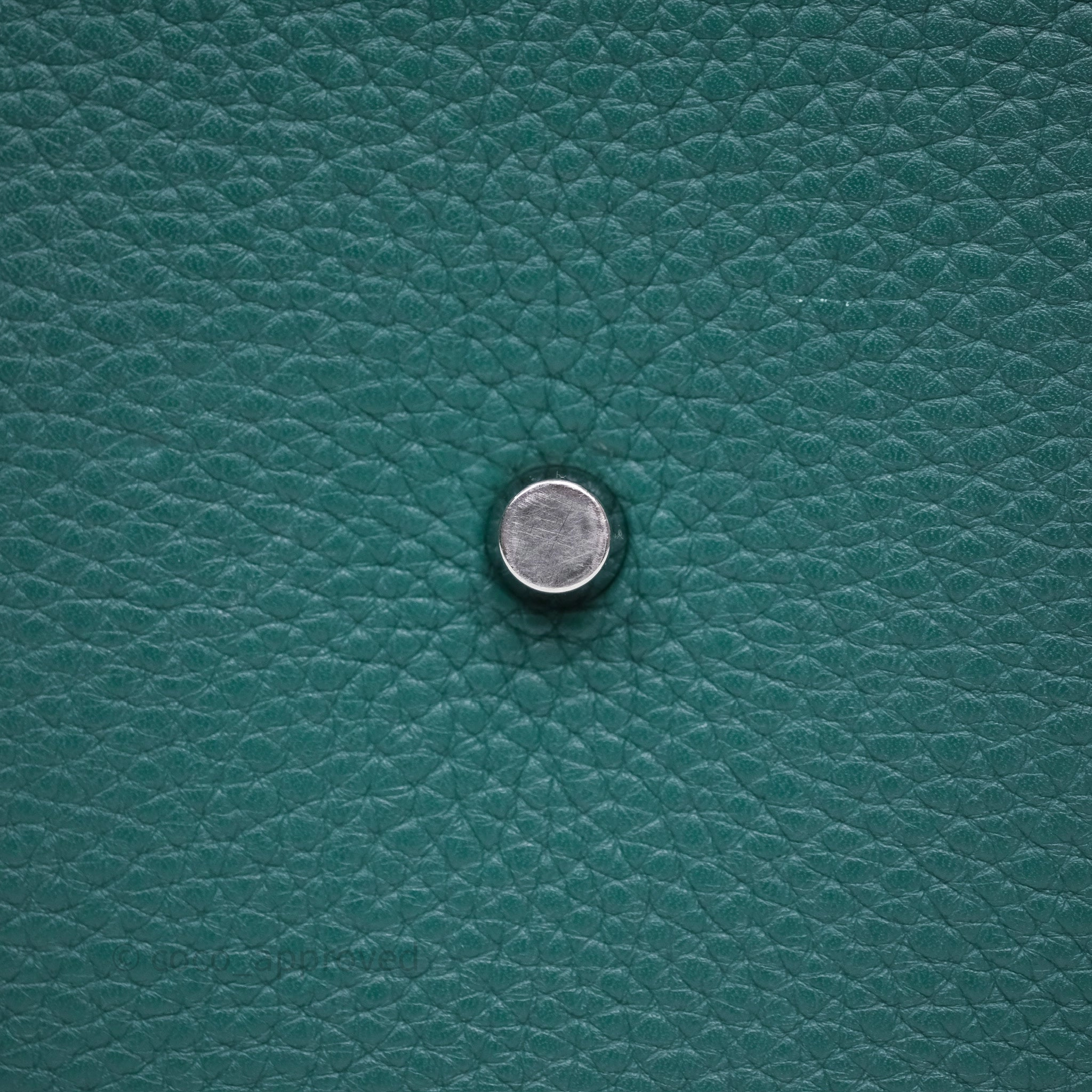 Herms Lindy 30 Malachite Z6 Clemence Palladium Hardware
