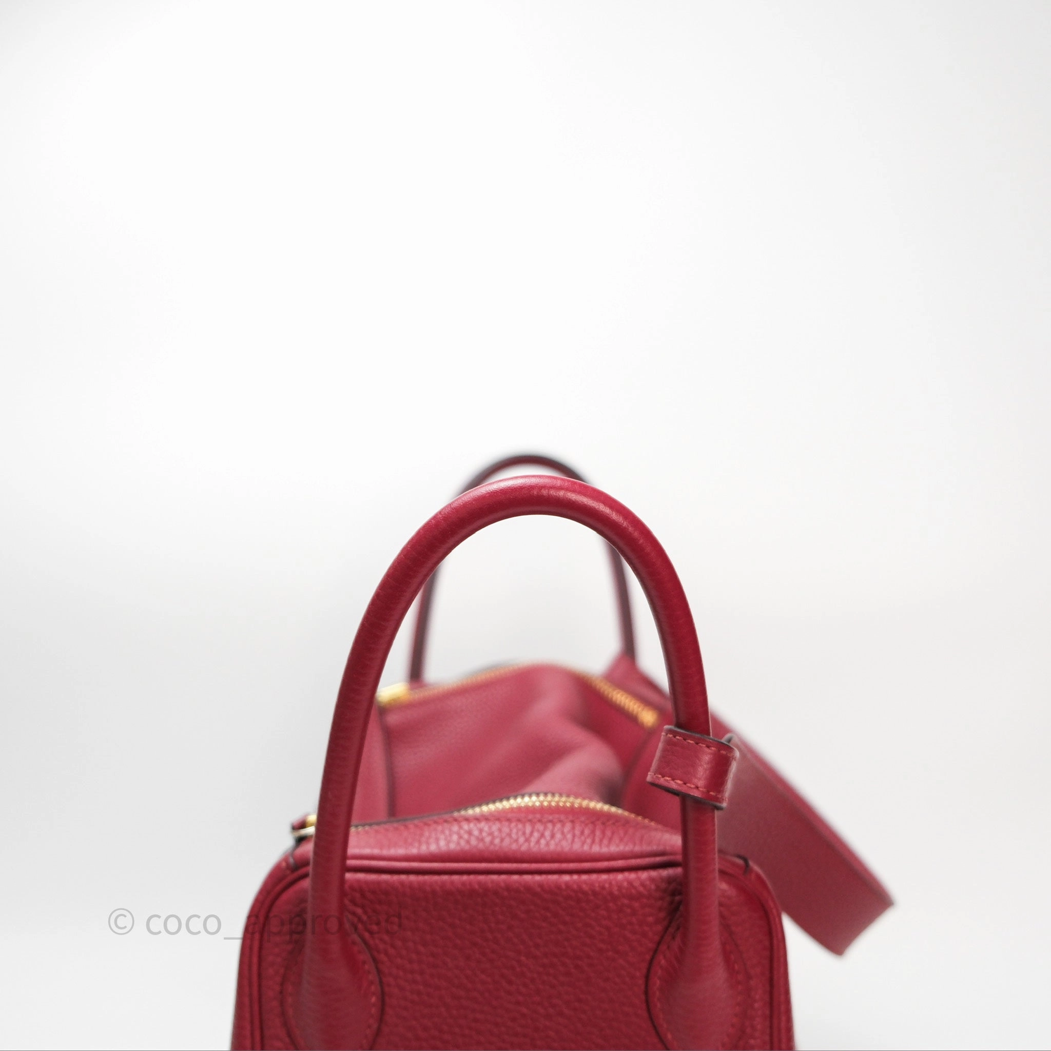 Herms Lindy 30 Rouge Grenat K1 Clemence Gold Hardware