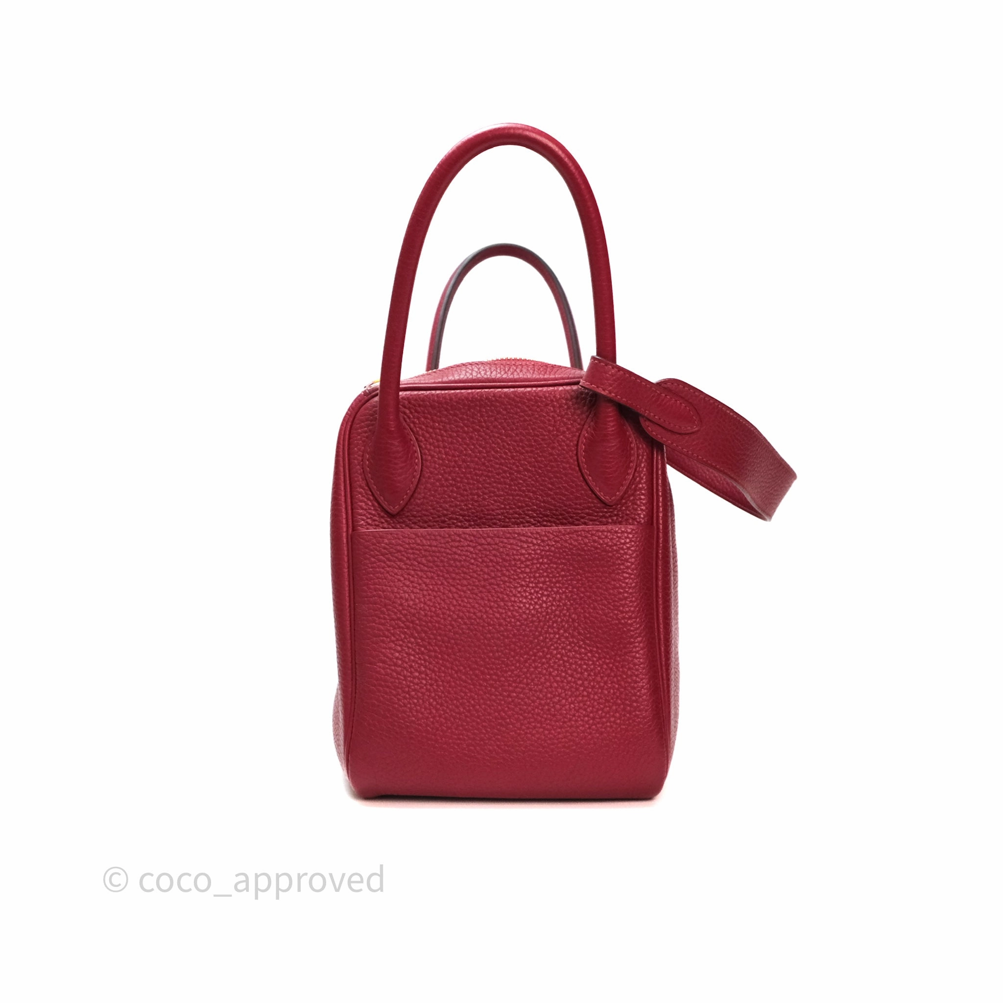 Herms Lindy 30 Rouge Grenat K1 Clemence Gold Hardware