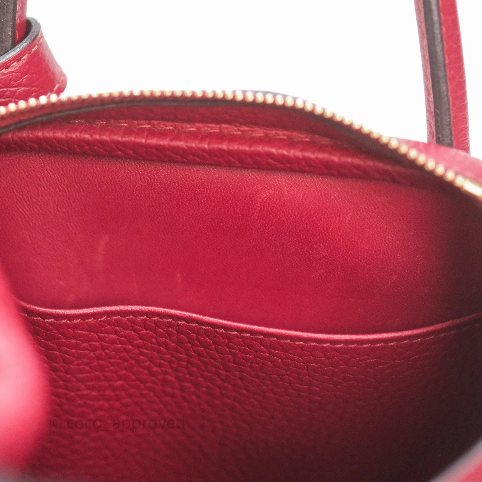 Herms Lindy 30 Rouge Grenat K1 Clemence Gold Hardware