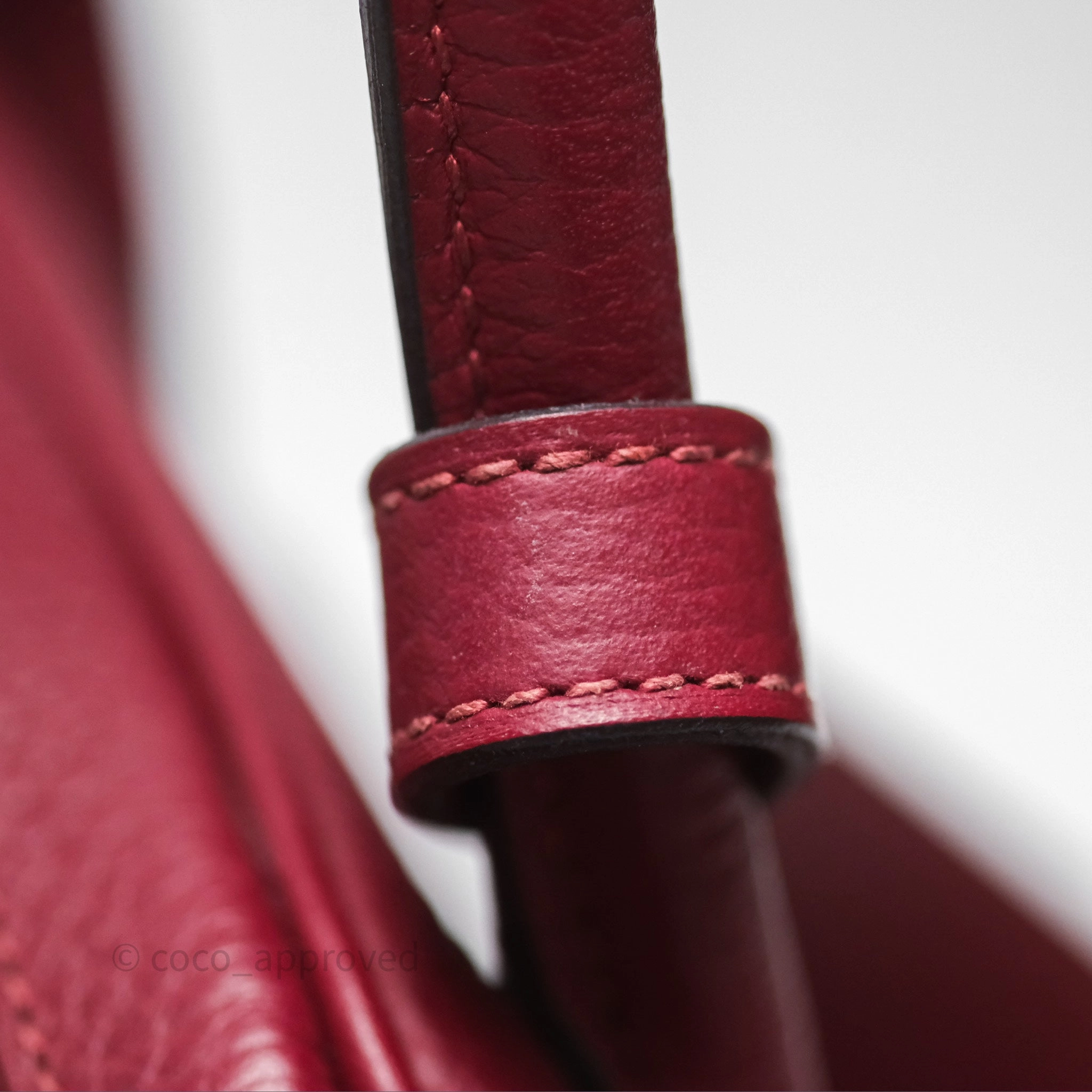 Herms Lindy 30 Rouge Grenat K1 Clemence Gold Hardware