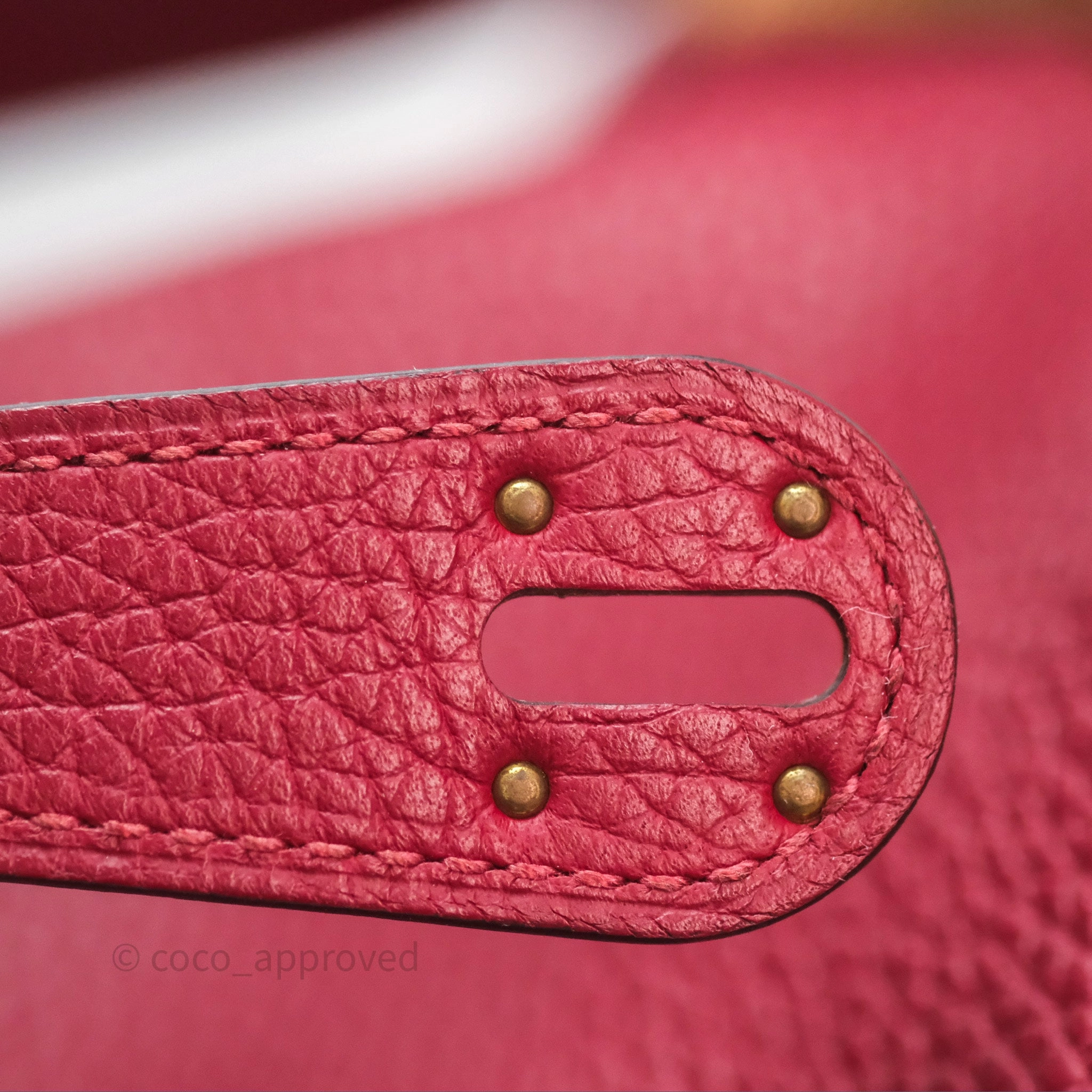 Herms Lindy 30 Rouge Grenat K1 Clemence Gold Hardware