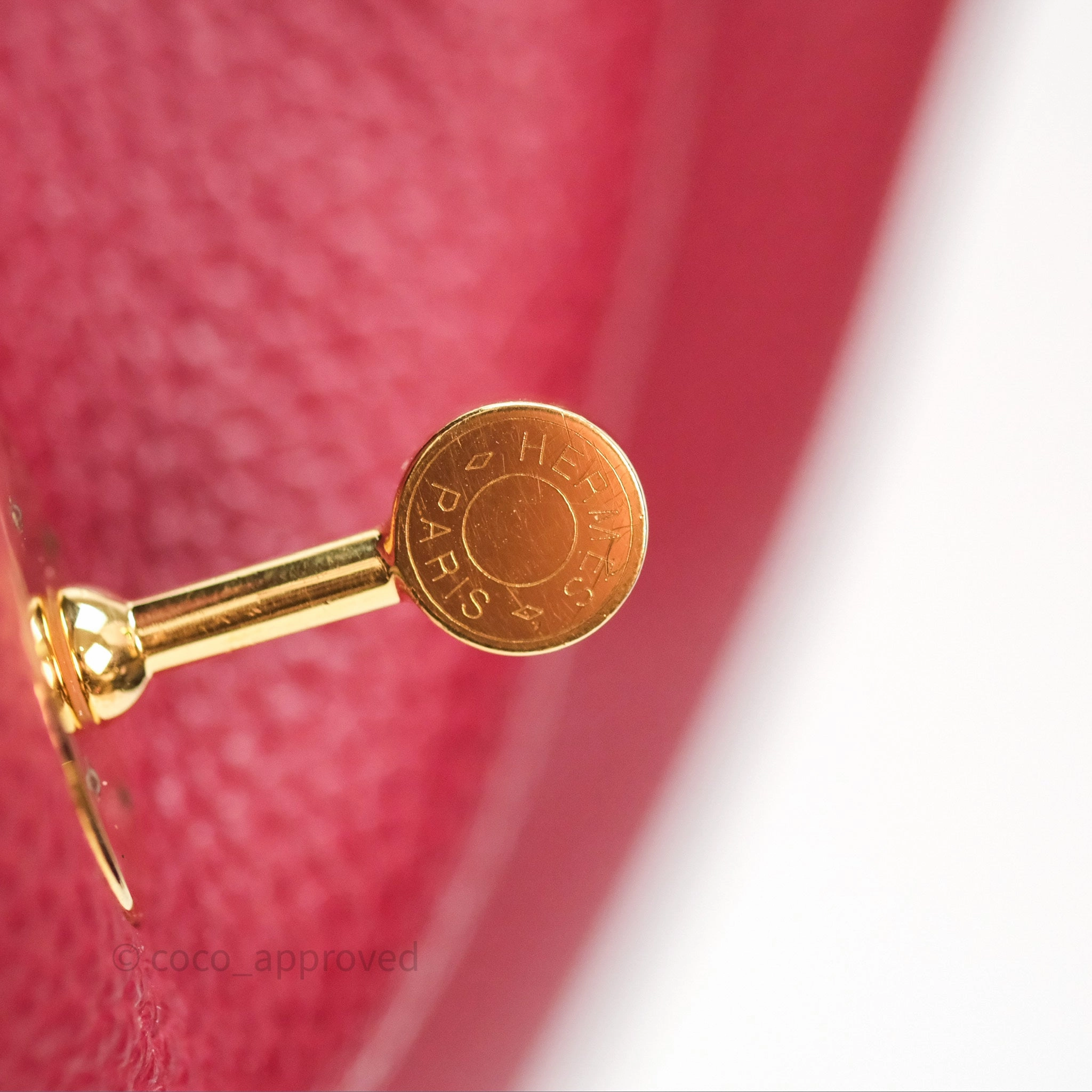 Herms Lindy 30 Rouge Grenat K1 Clemence Gold Hardware