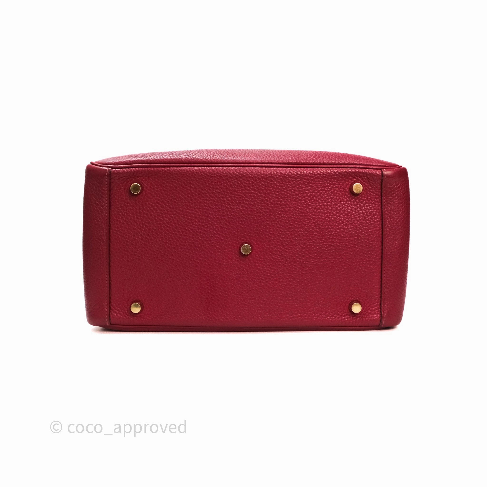 Herms Lindy 30 Rouge Grenat K1 Clemence Gold Hardware