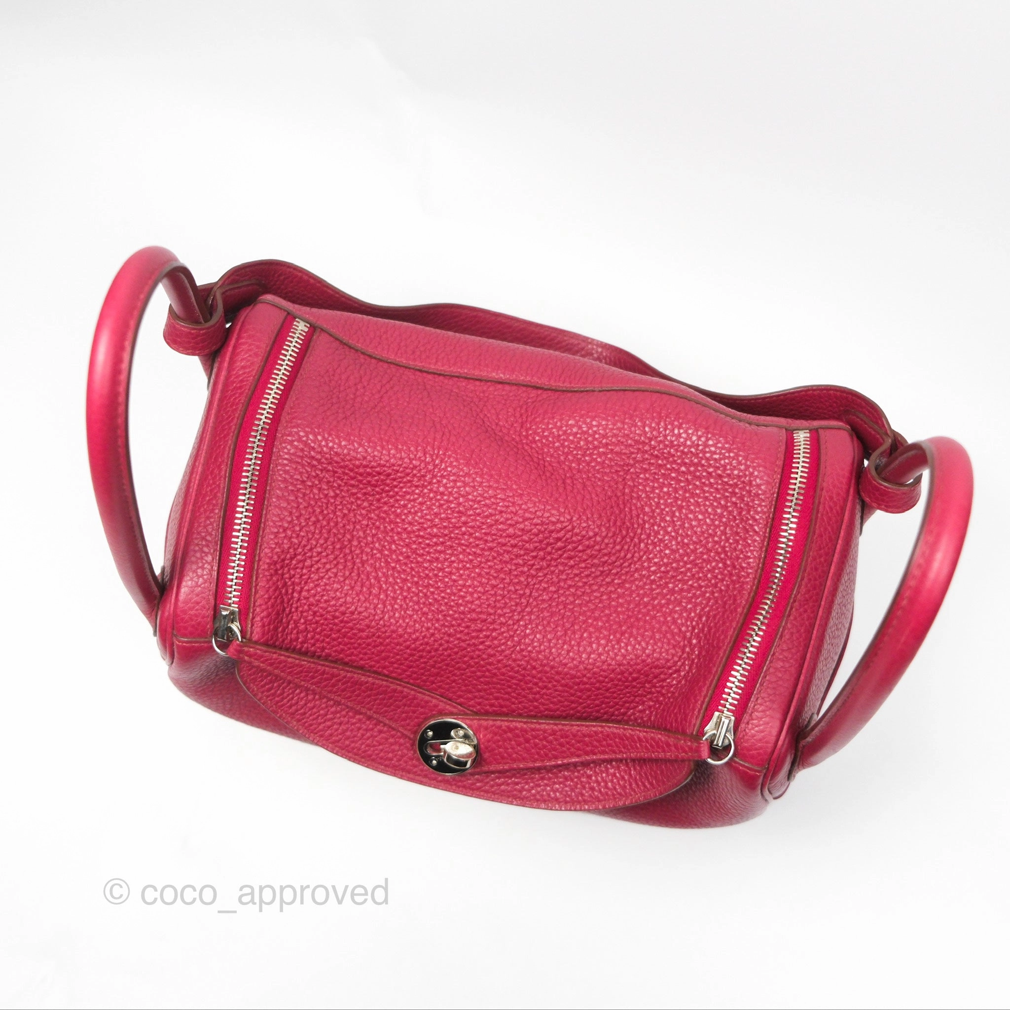 Herms Lindy 30 Rubis Clemence Palladium Hardware