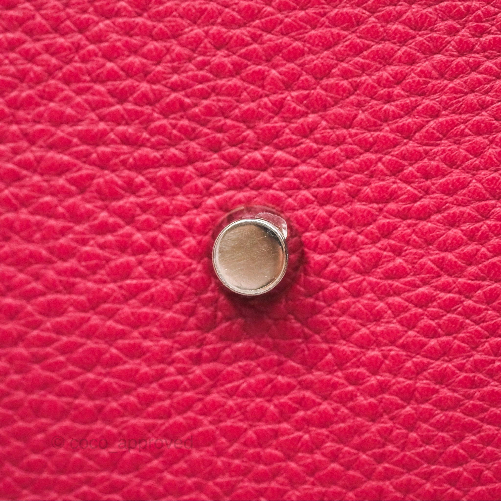Herms Lindy 30 Rubis Clemence Palladium Hardware