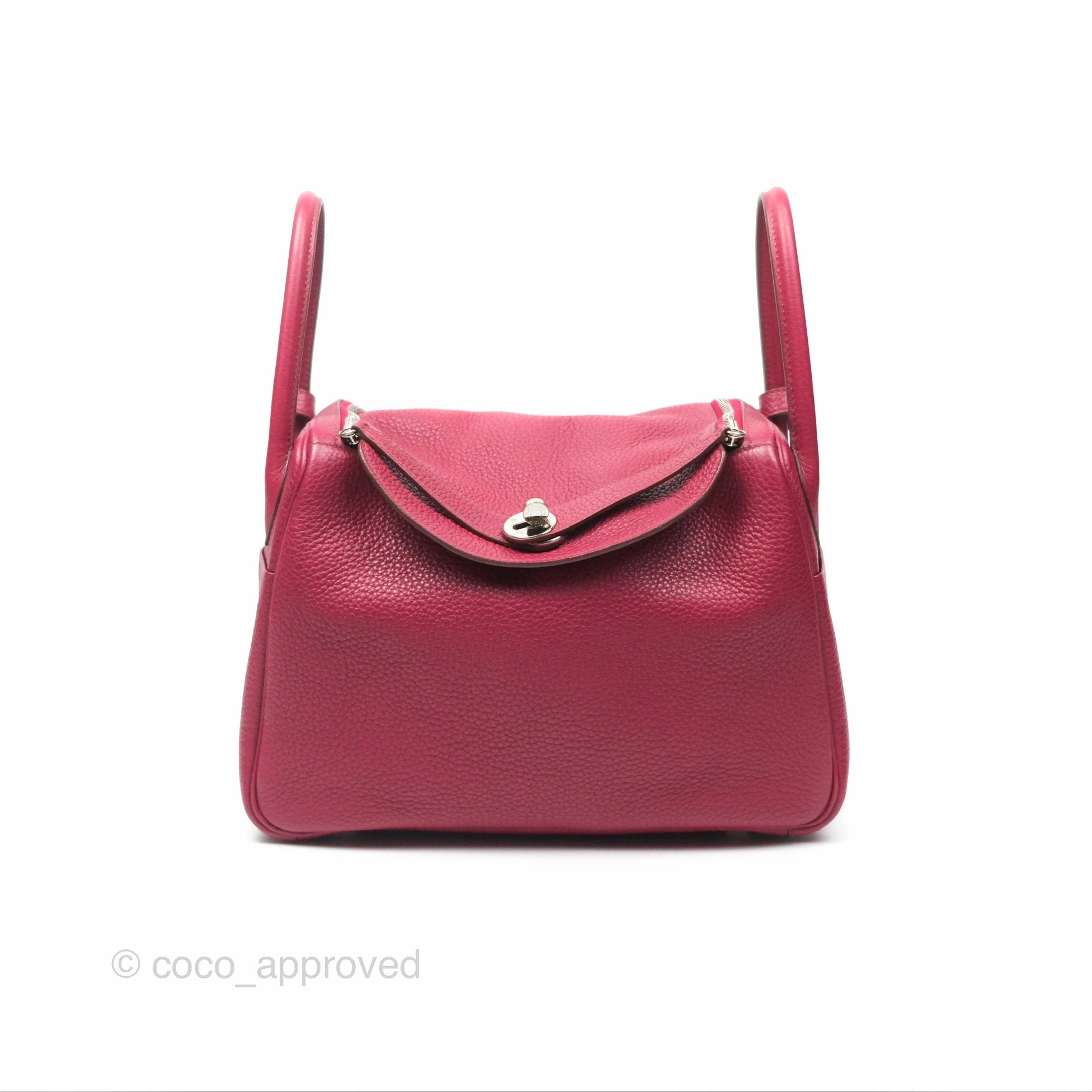 Herms Lindy 30 Rubis Clemence Palladium Hardware