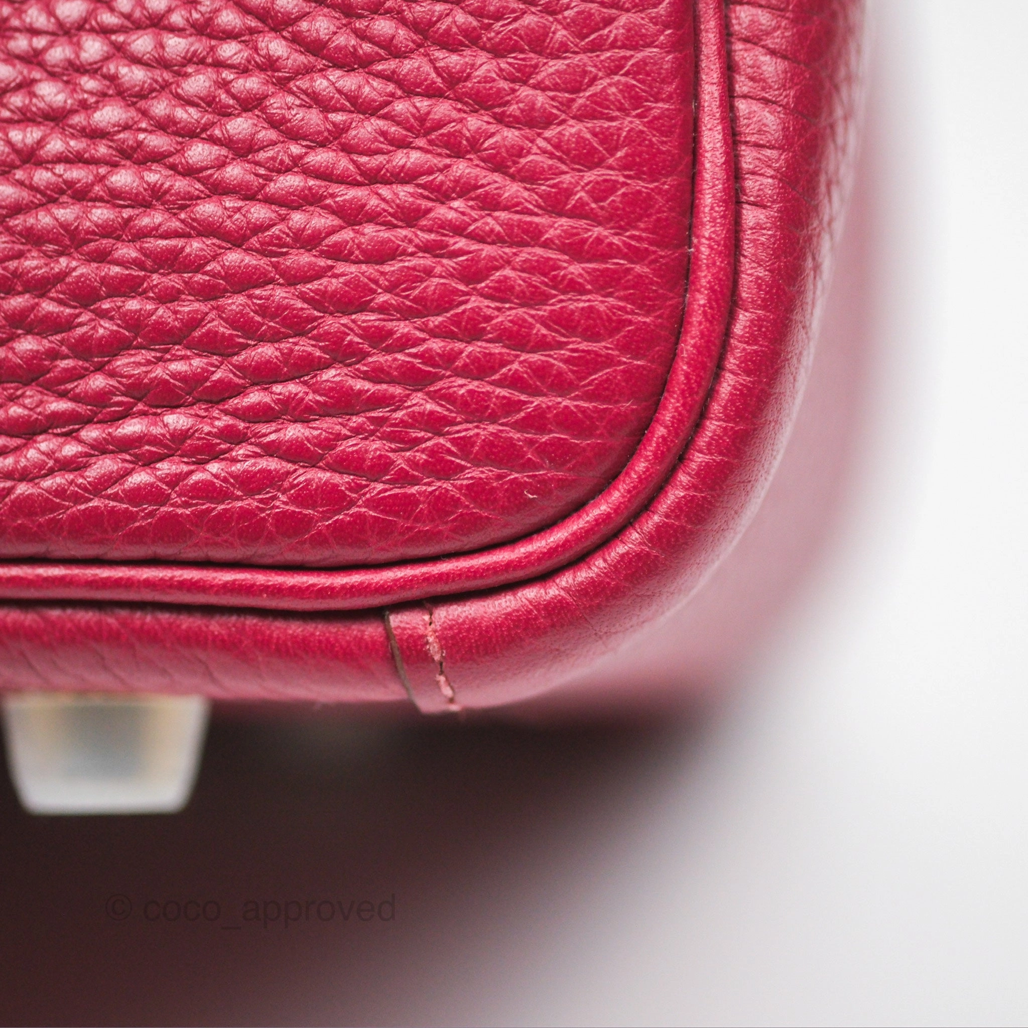 Herms Lindy 30 Rubis Clemence Palladium Hardware