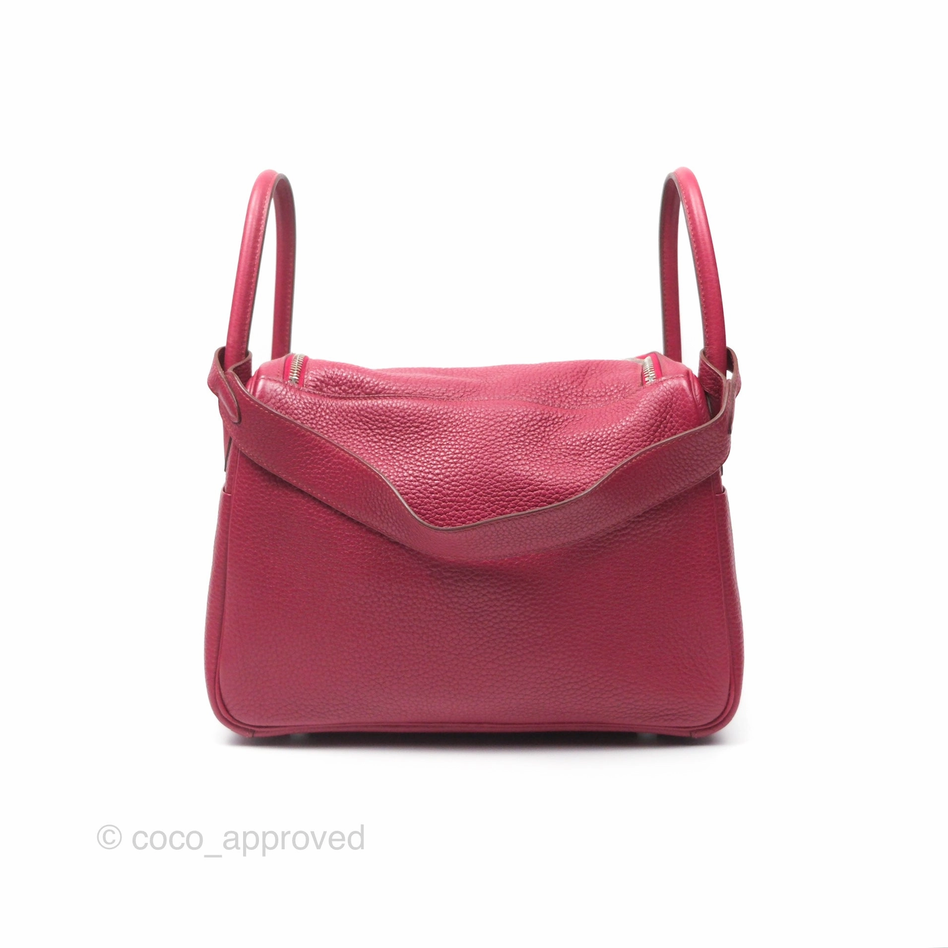 Herms Lindy 30 Rubis Clemence Palladium Hardware