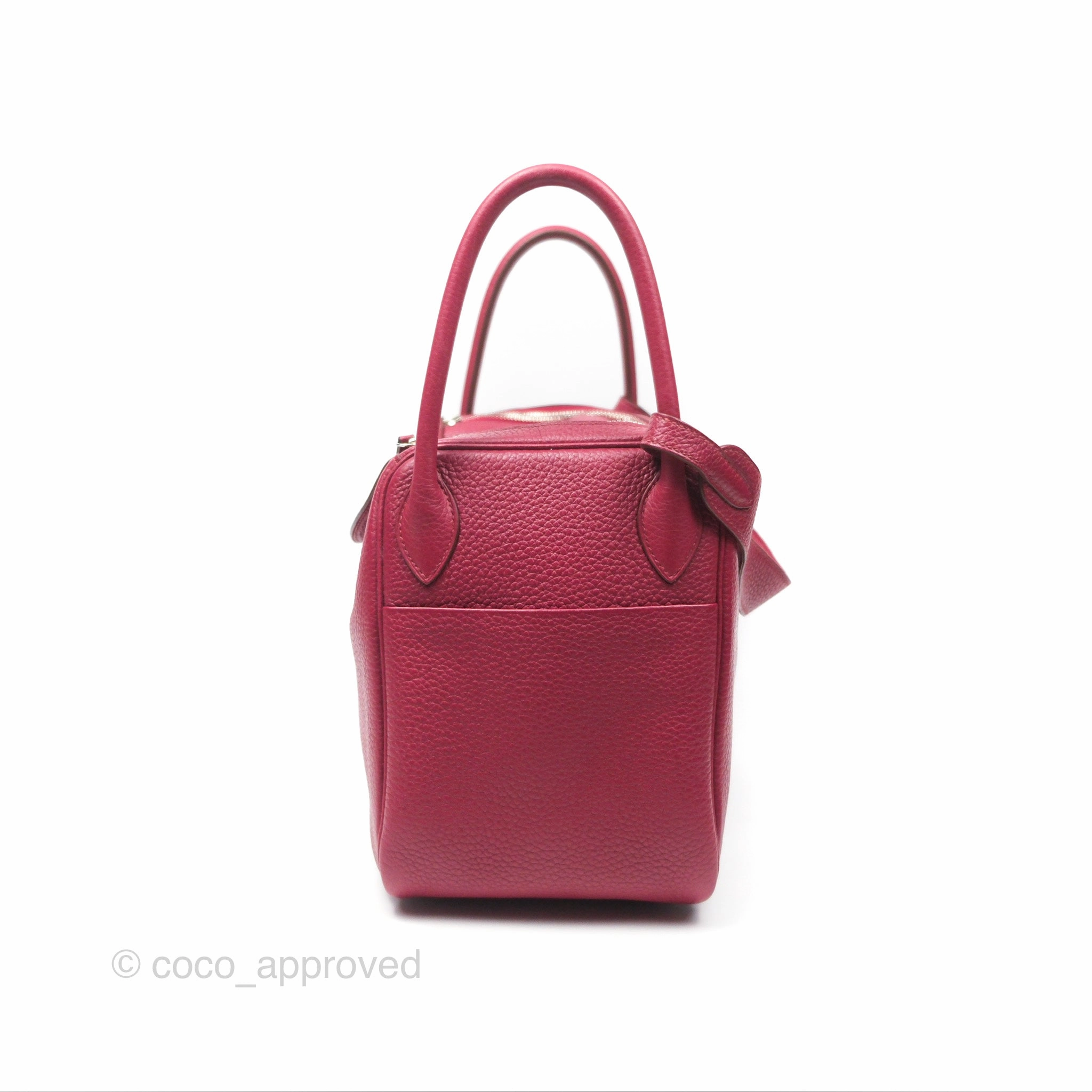 Herms Lindy 30 Rubis Clemence Palladium Hardware